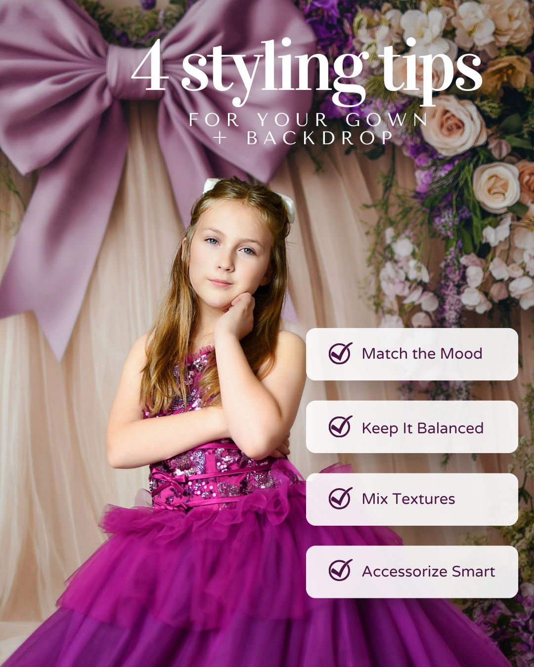 Styling Tips to Perfectly Pair Your Gown with Any Backdrop