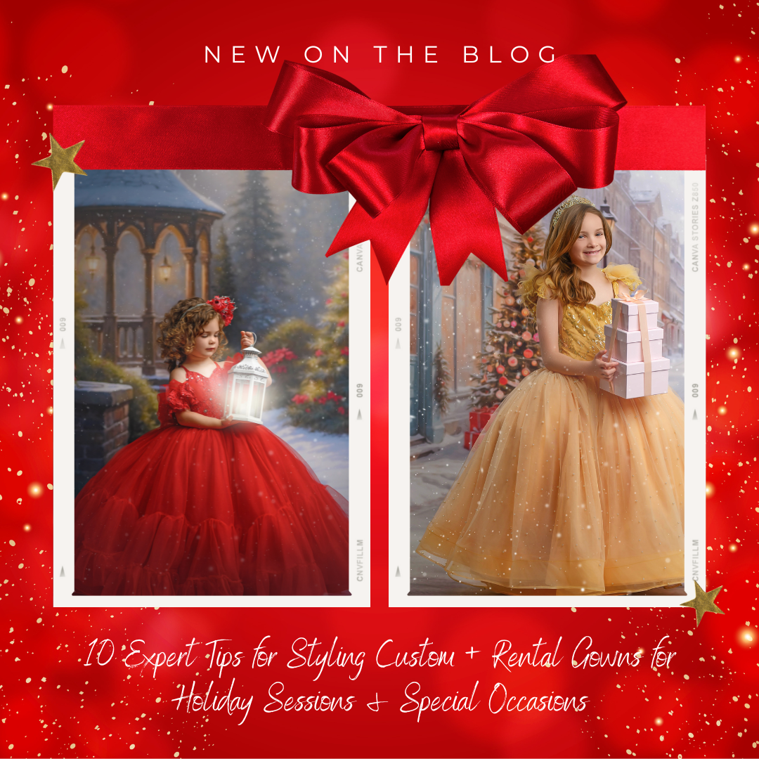 Stunning holiday gowns styled to perfection against picturesque backdrops by Breanna Marie Photography - RI Maternity & Baby Photographer