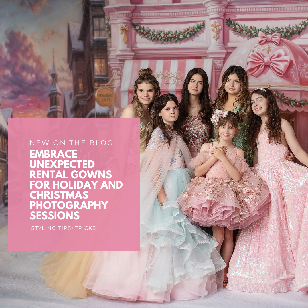 Beyond the Ordinary: Using Unique Rental Gowns for Stunning Holiday Photos with Violet Fox Photography