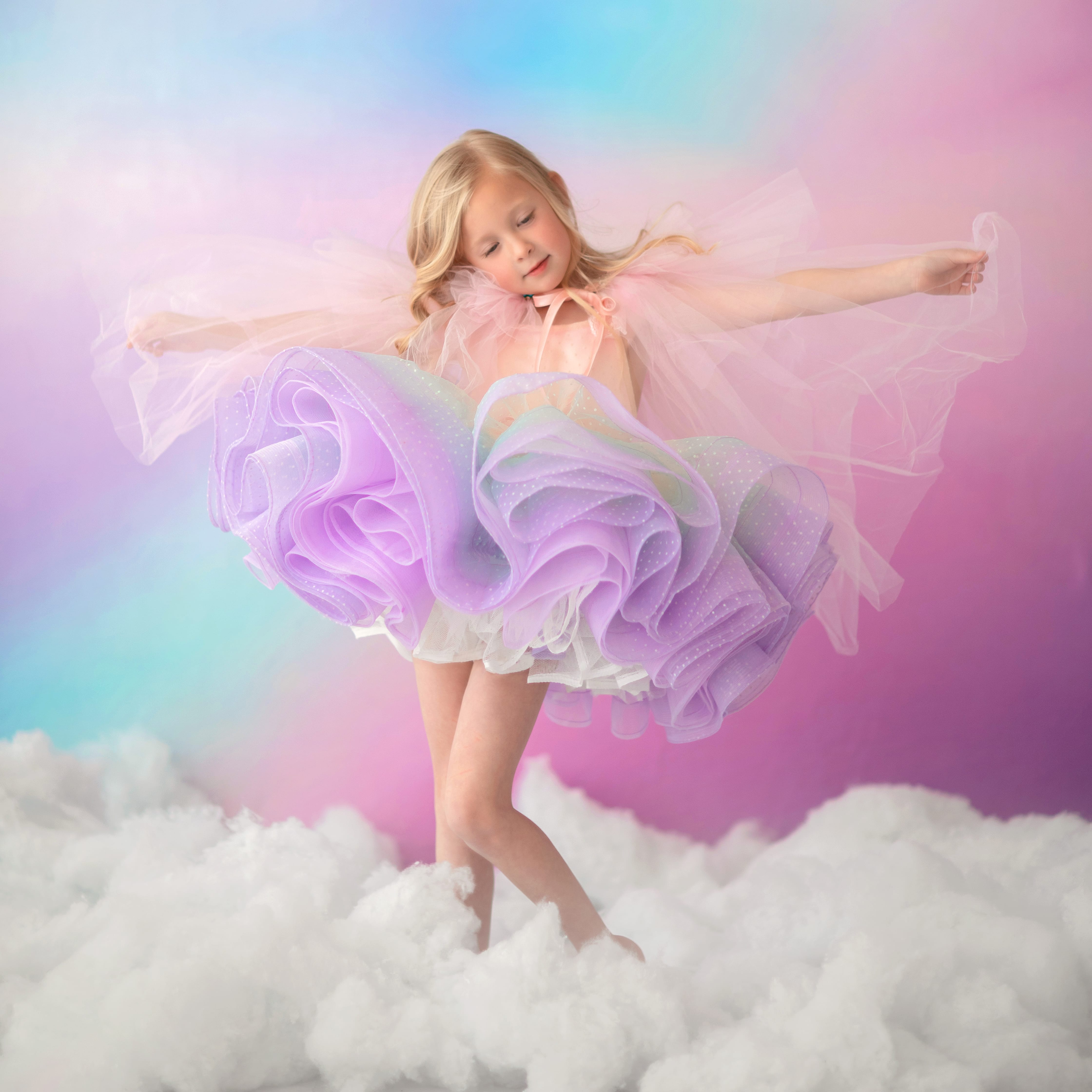 Couture Rental Gowns- Rainbow inspired