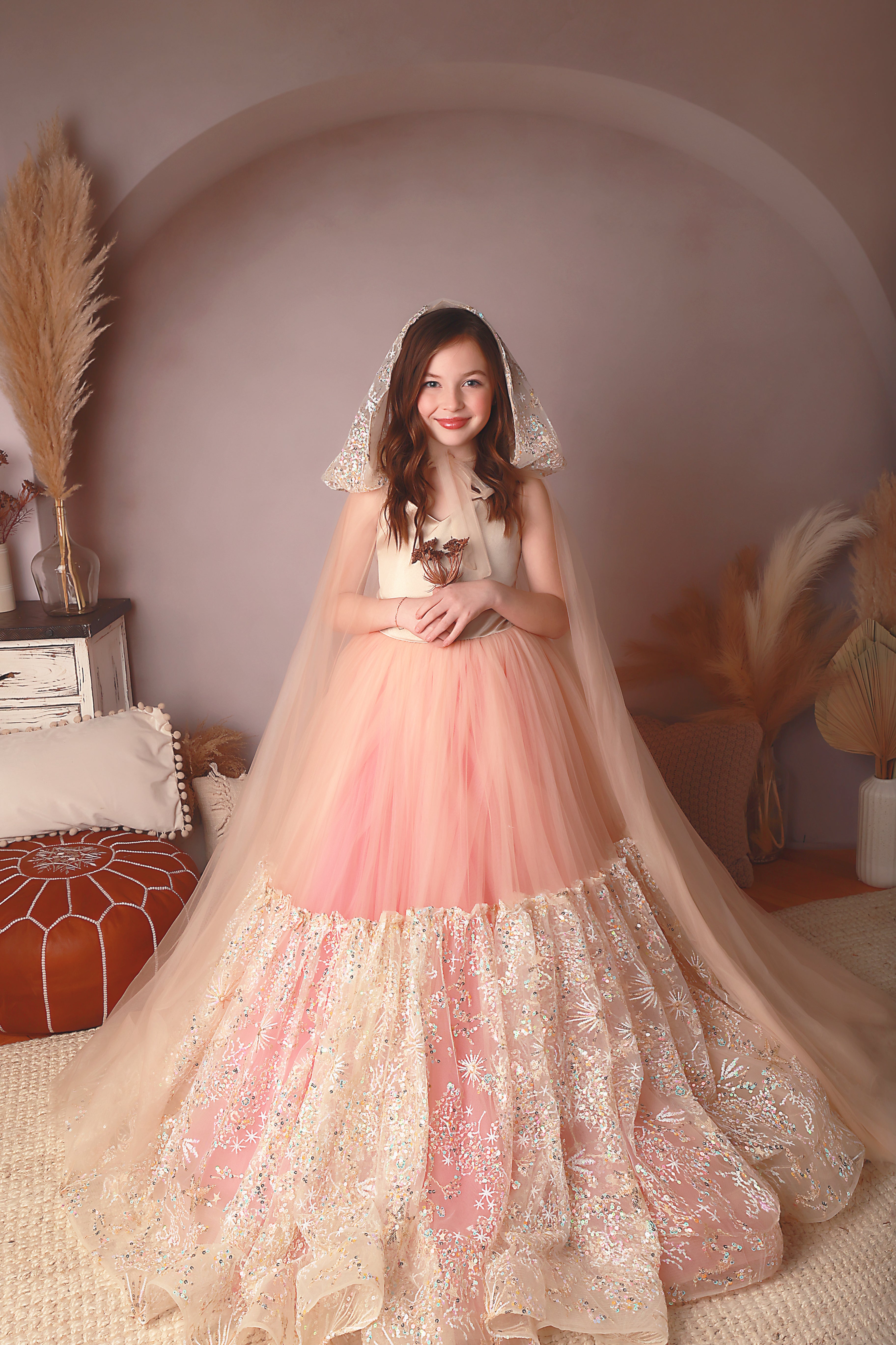 "Nassau" - Stars tulle Floor Length ( 8 Year - 9 Year)