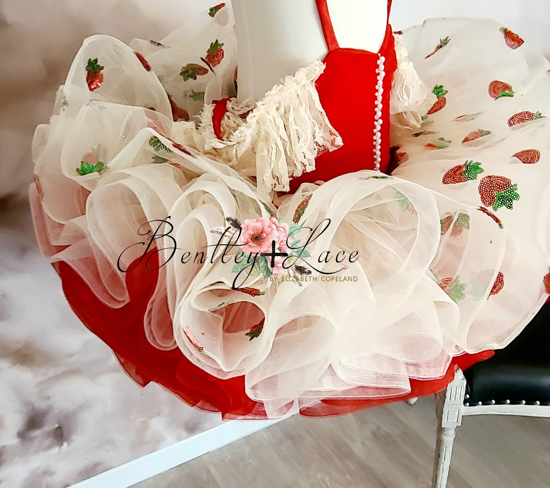 REMNANT BUTTERFLY FABRIC Ivory