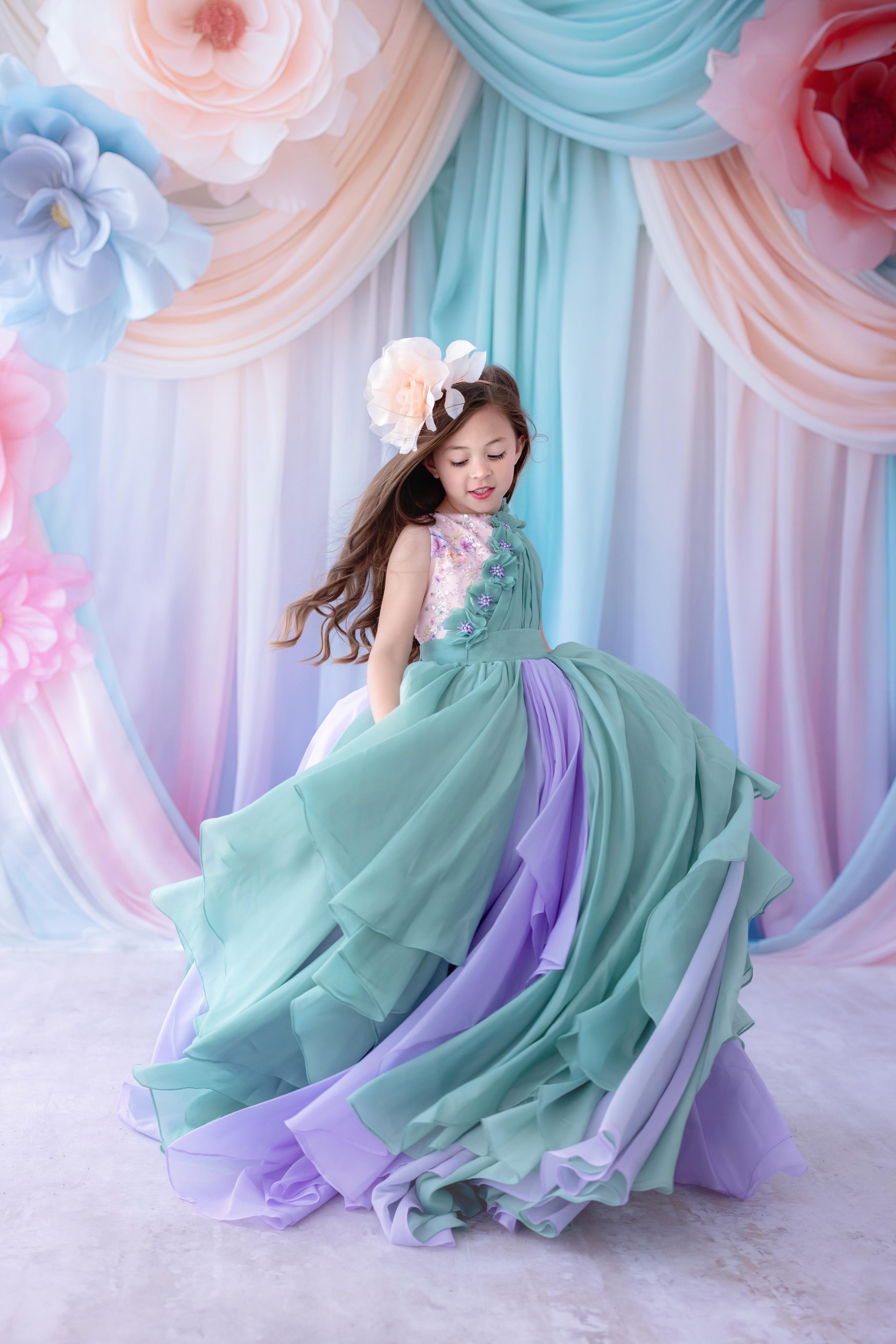 pastel flower girl dresses