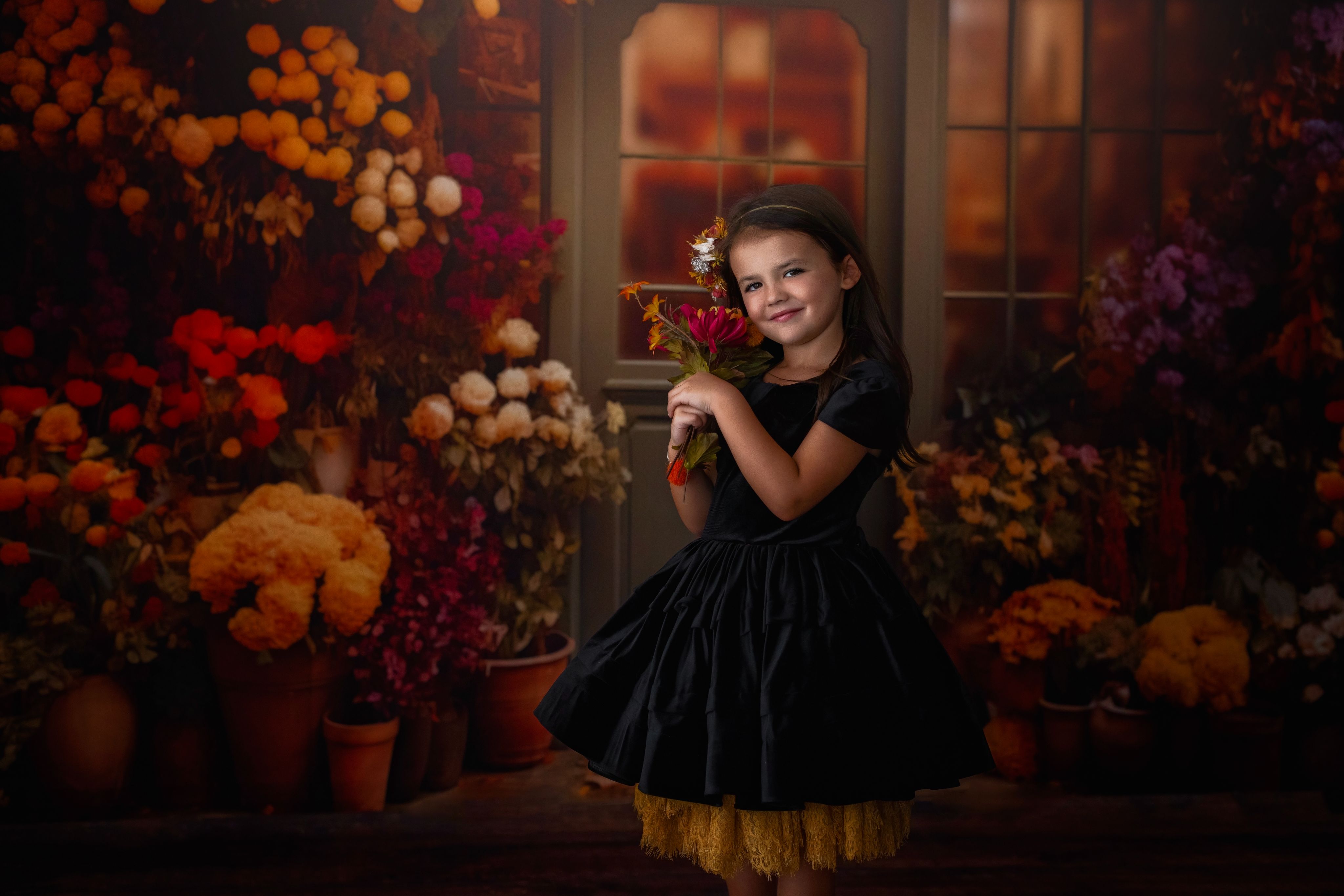 NEW Couture gown set "Sammy" - petal length dress + 3 short tulle lace skirts ( 5 Year - 7 Year)