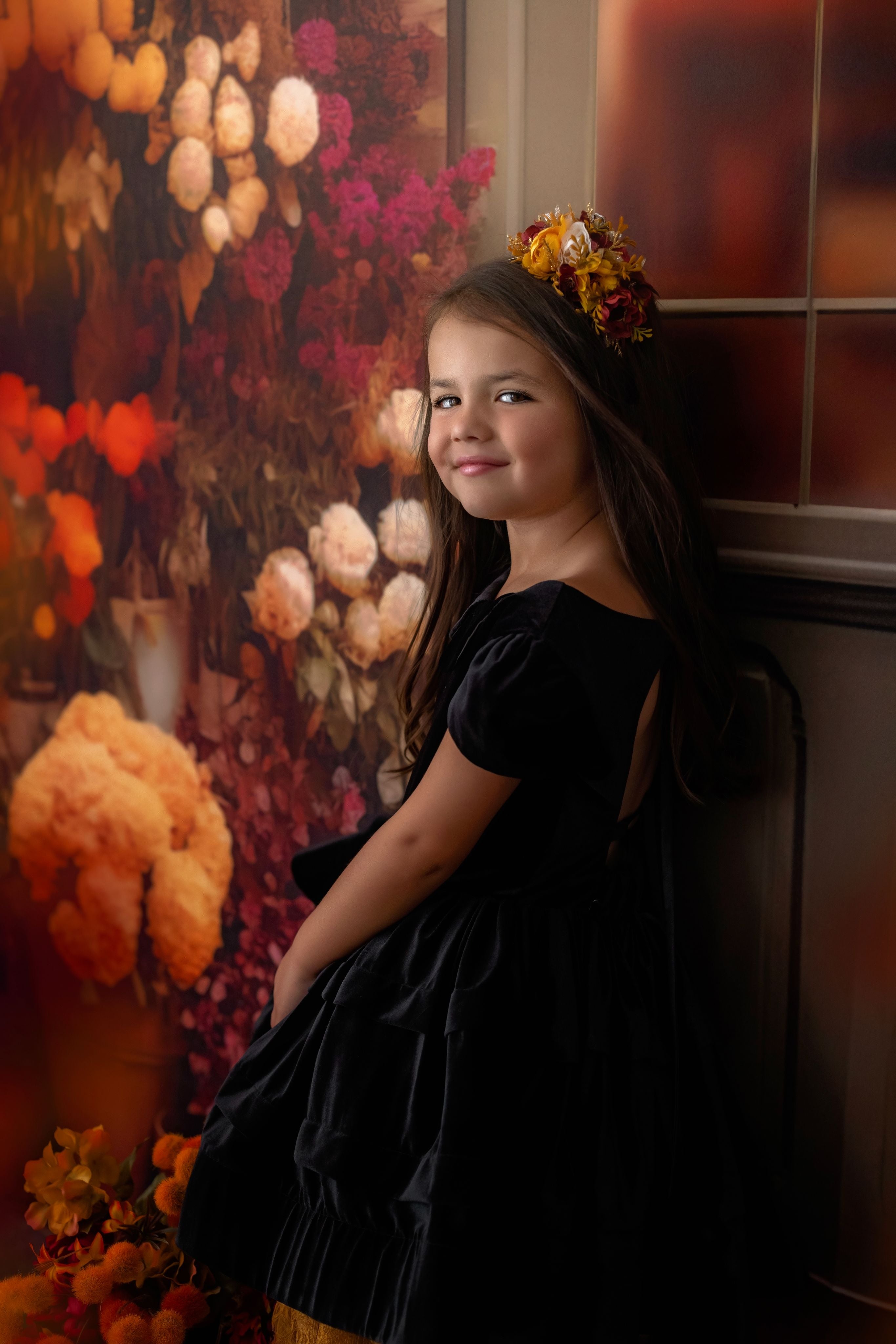 NEW Couture gown set "Sammy" - petal length dress + 3 short tulle lace skirts ( 5 Year - 7 Year)