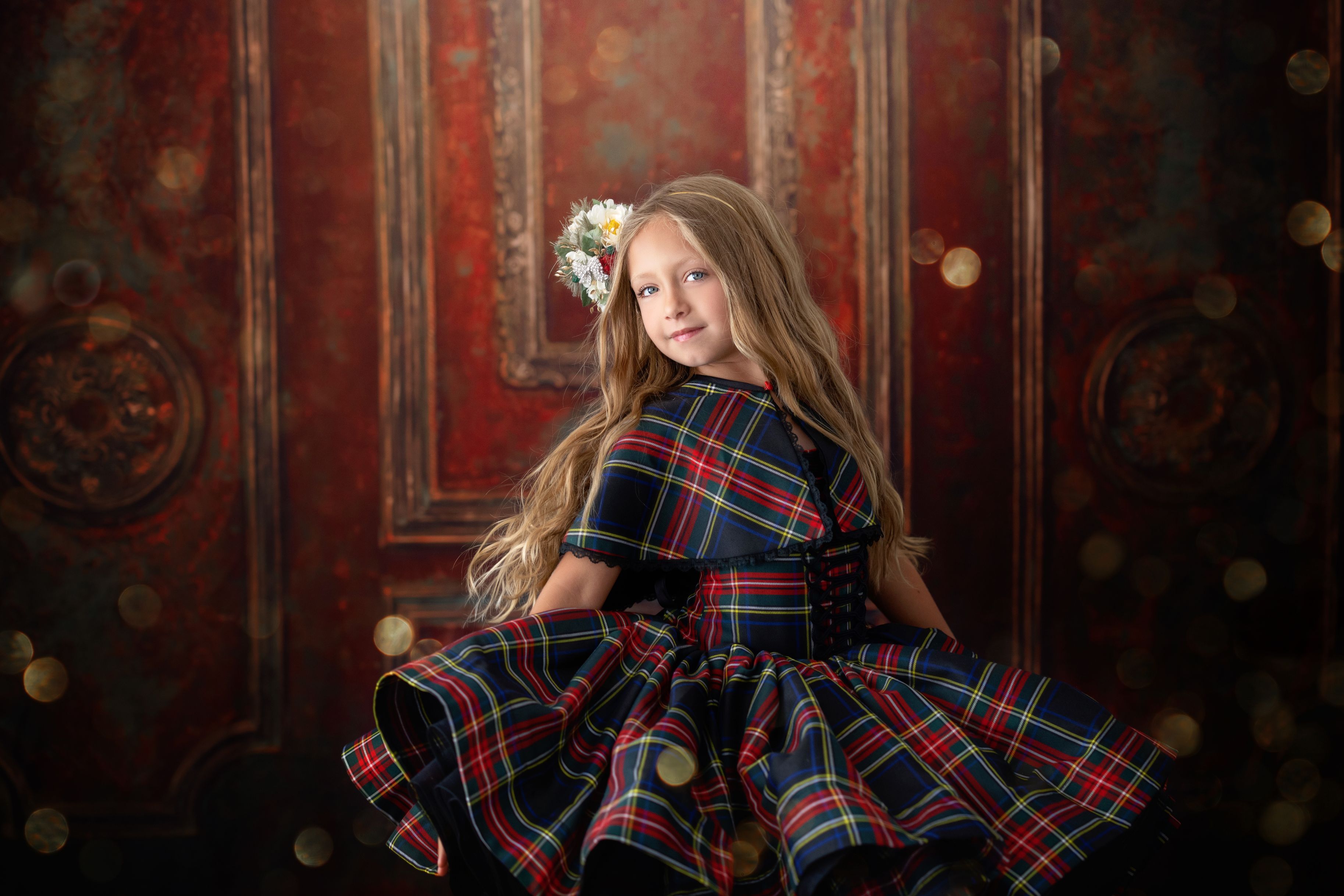"Darling Plaid" - Pick color option. Editorial Dress, Couture Gown, Special Occasion Dress