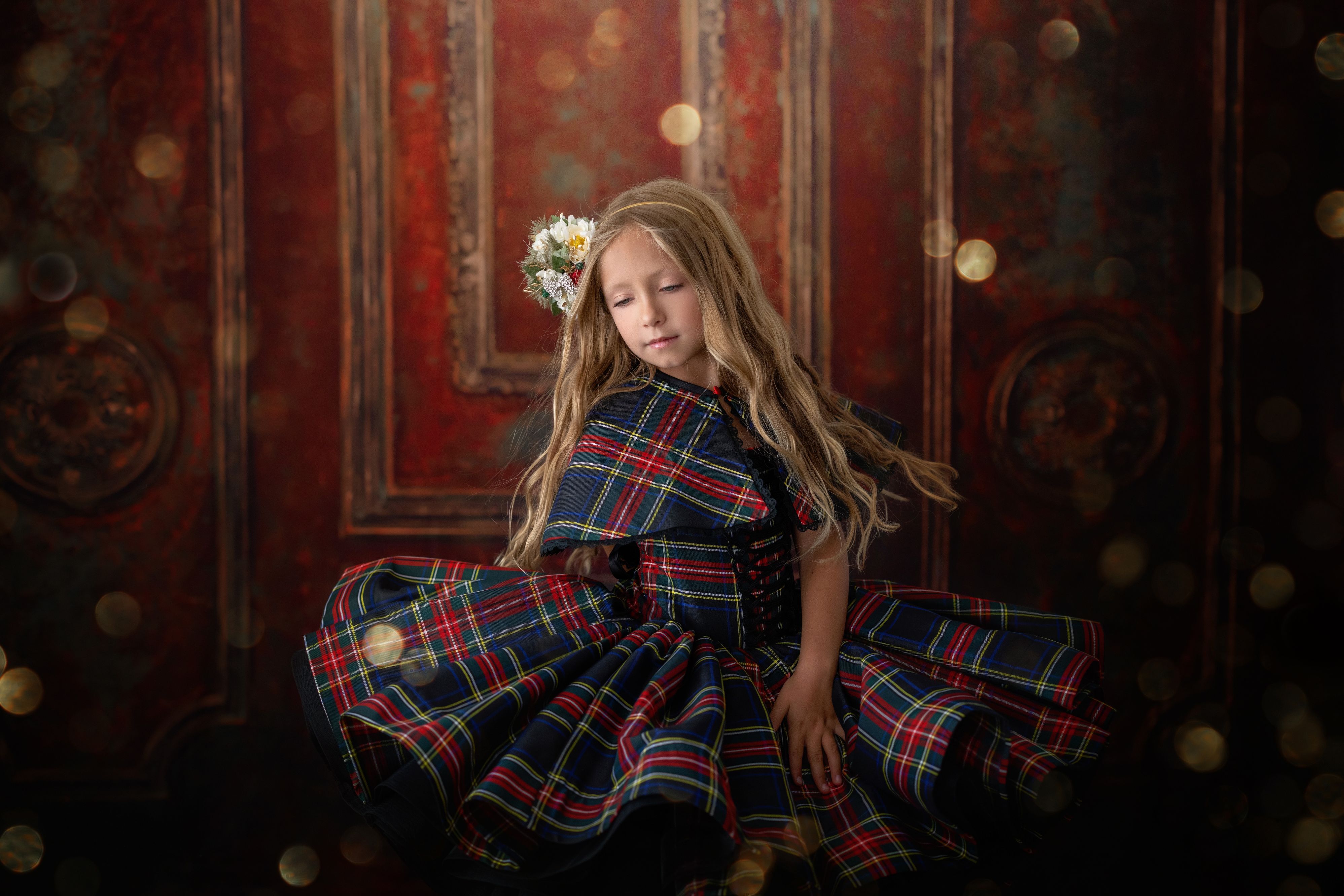 "Darling Plaid" - Pick color option. Editorial Dress, Couture Gown, Special Occasion Dress