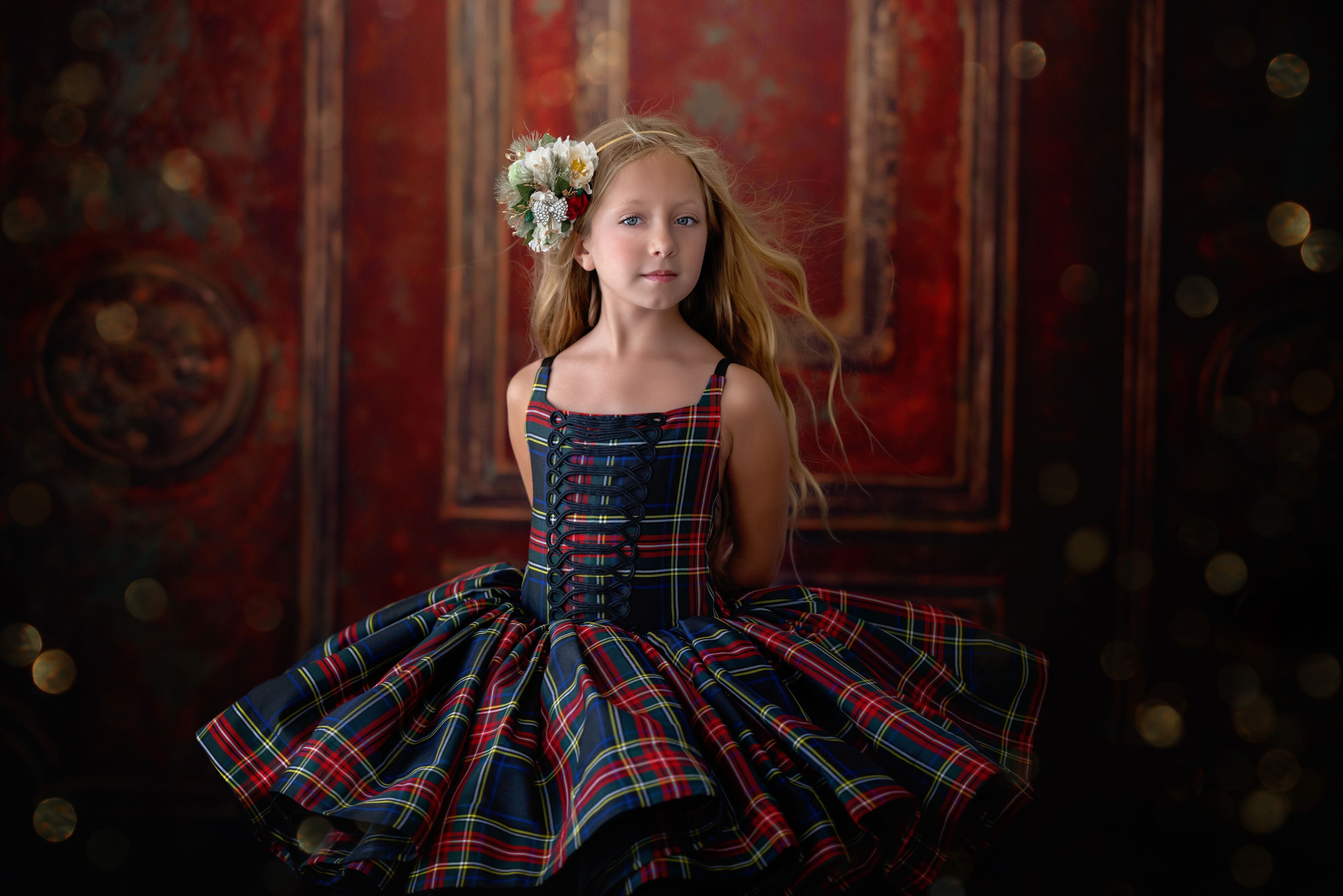 "Darling Plaid" - Pick color option. Editorial Dress, Couture Gown, Special Occasion Dress