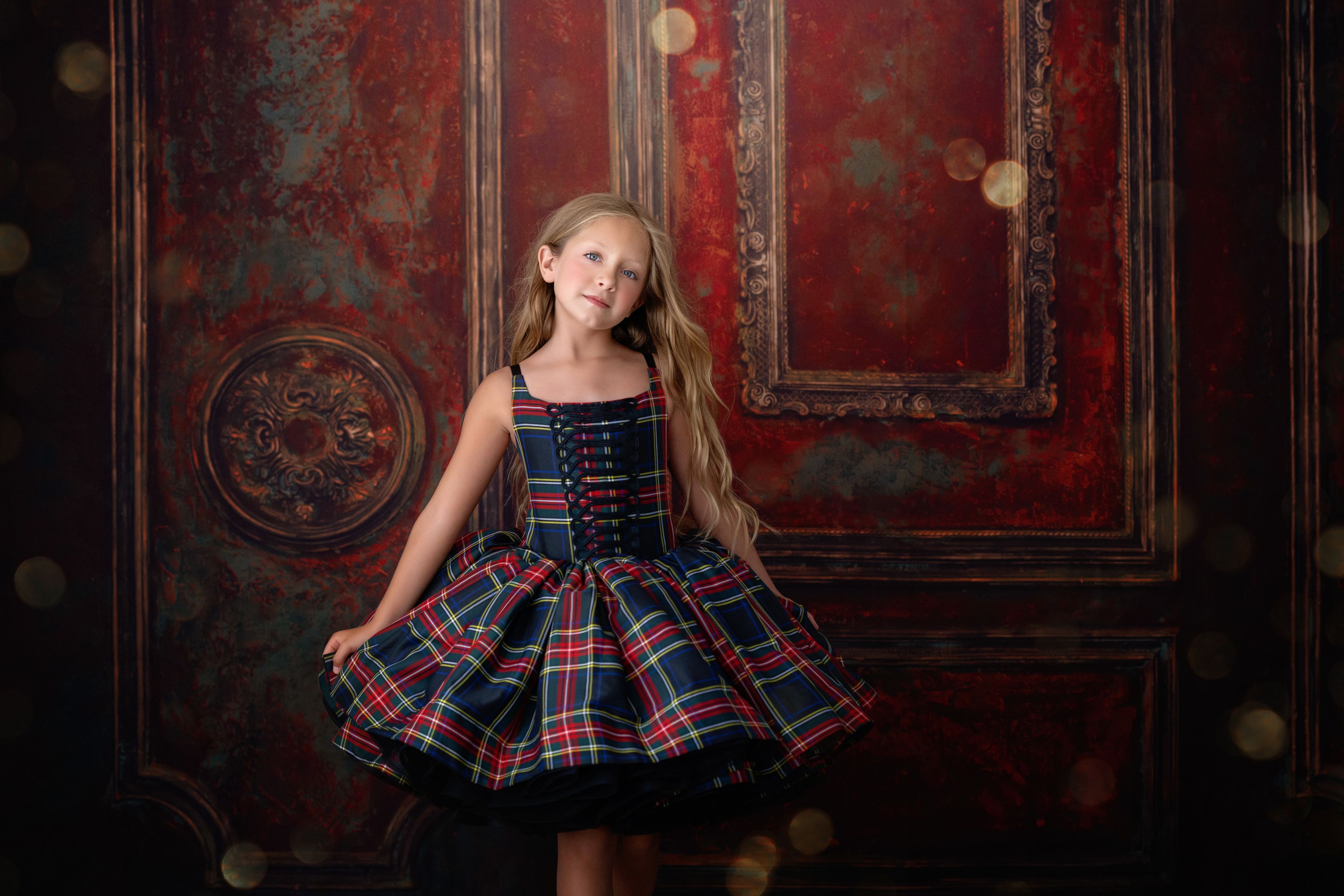 "Darling Plaid" - Pick color option. Editorial Dress, Couture Gown, Special Occasion Dress