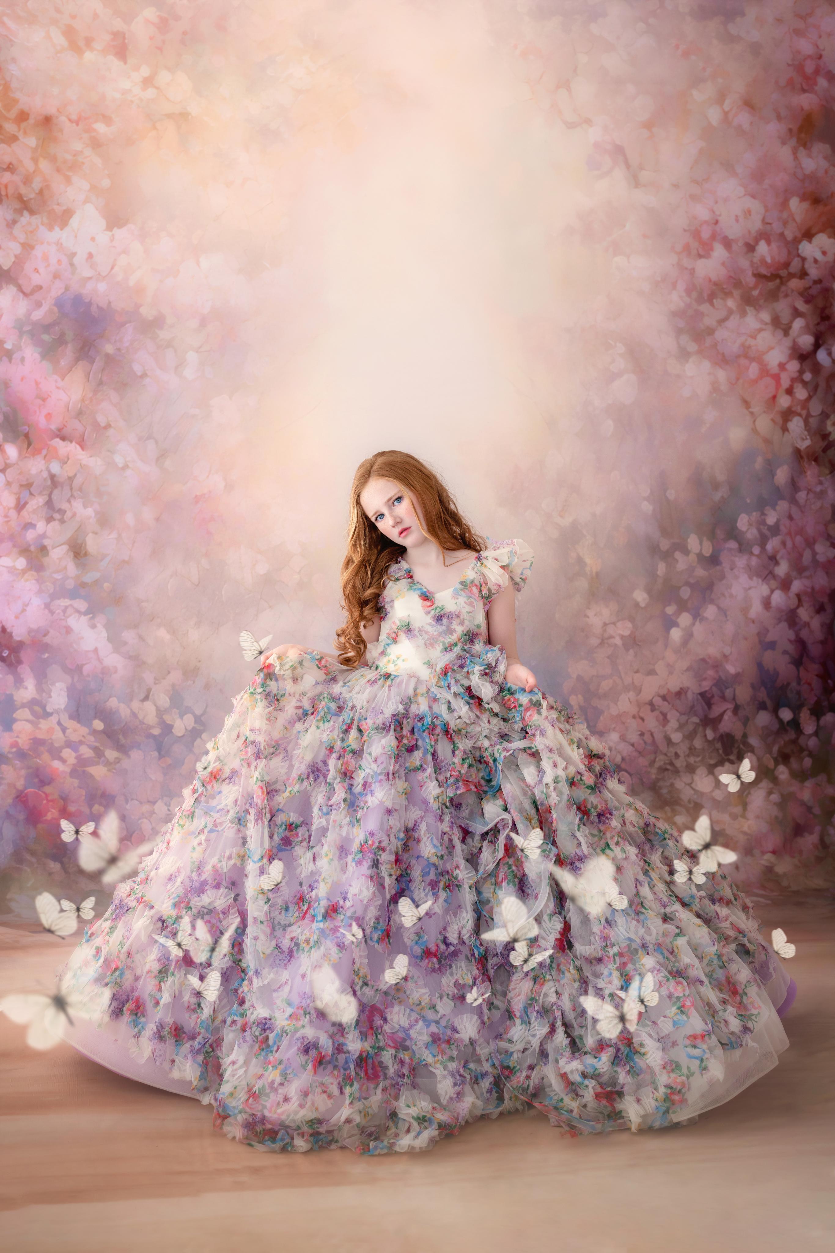 "Meadow Bloom" Editorial Dress | Couture Gown for Special Occasions | Custom Colors Available