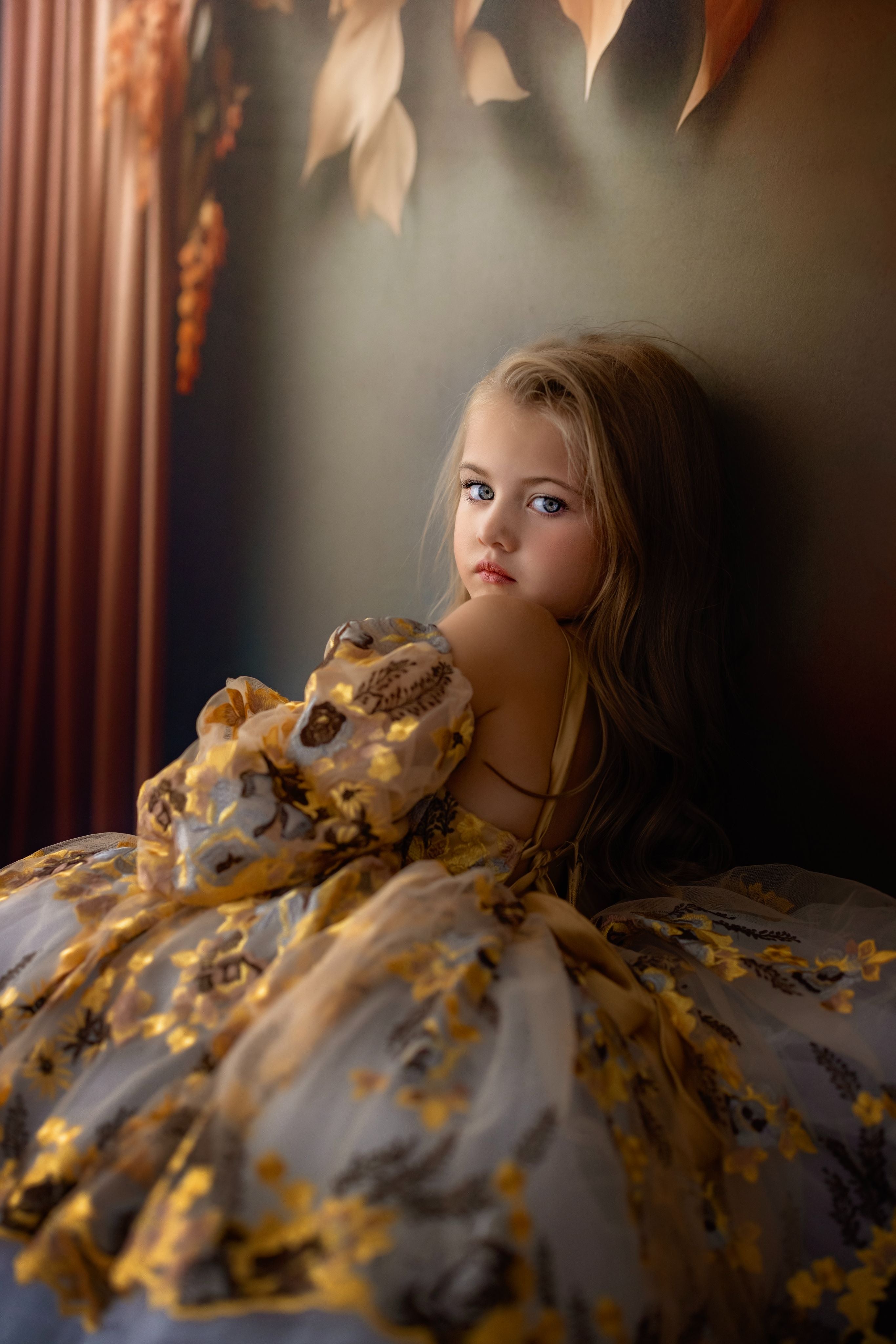 "Thistle" Detachable Sleeves Petal Length Dress ( 6 Year - Petite 7 Year)