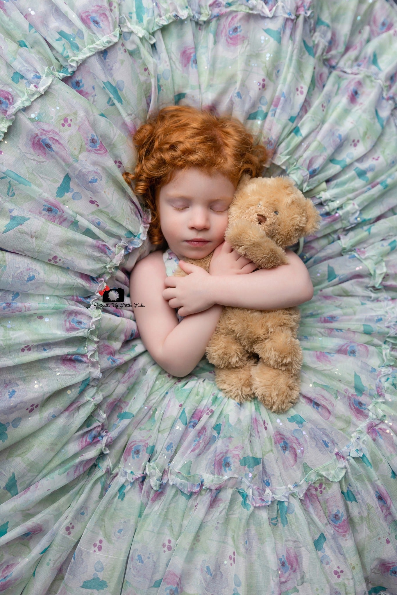 "Paint the flowers" - Toddler Chiffon Floor Length Gown ( 2 Year - 3 Year)