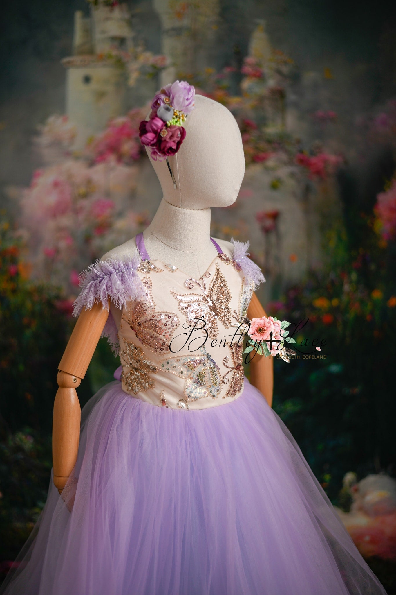 REMNANT NUDE SEQUIN BUTTERFLY