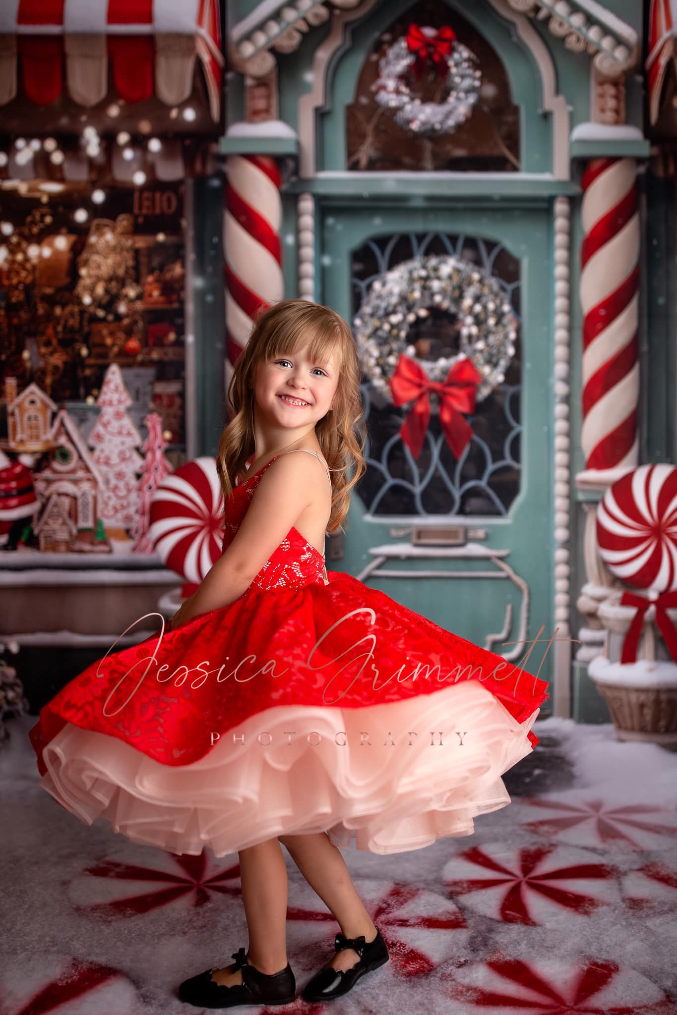 "Shelby" in Red- Petal Length Dress (4 Year-Petite 5 Year)