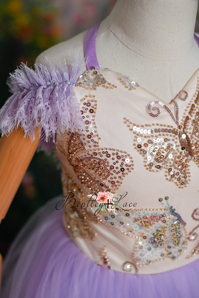REMNANT NUDE SEQUIN BUTTERFLY