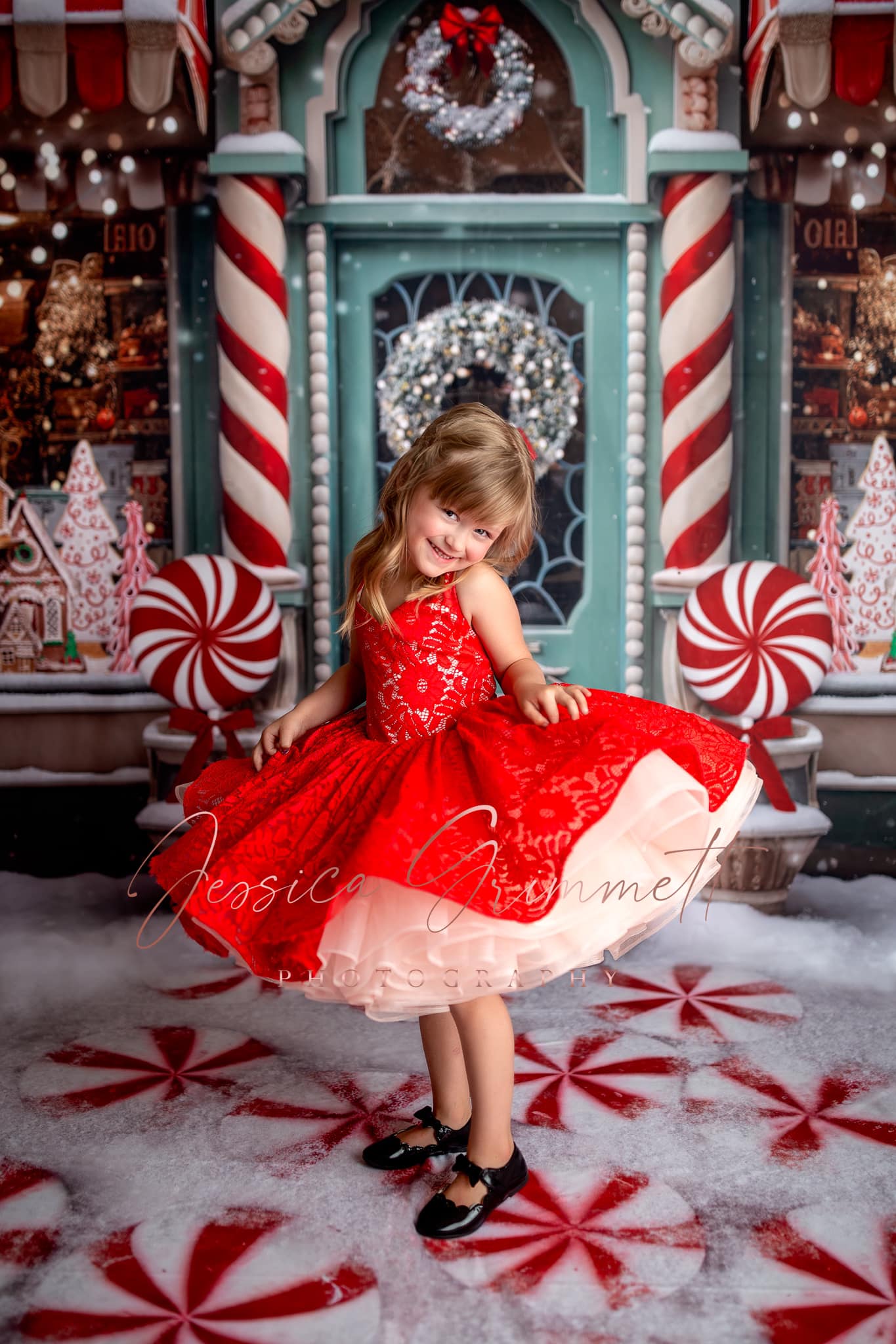 "Shelby" in Red- Petal Length Dress (4 Year-Petite 5 Year)