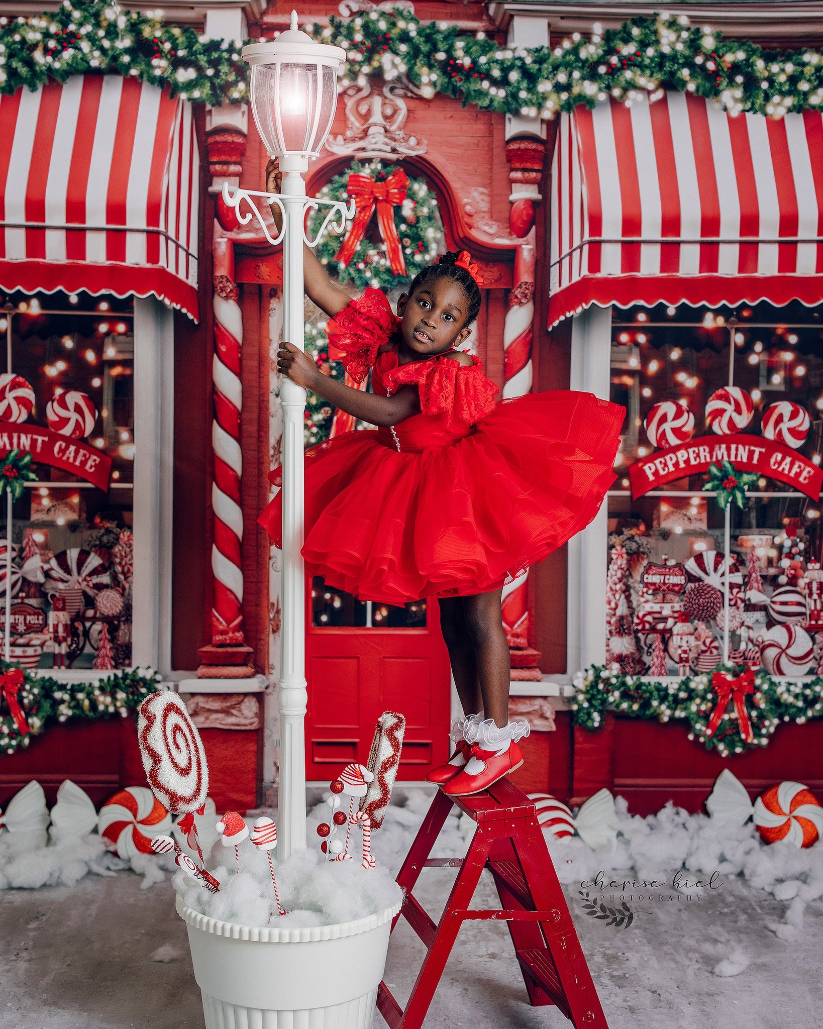 Rental gowns for christmas sessions, red gowns, holiday gowns, dream dress sessions, photography christmas sessions, gowns for photography. children's rental gowns, Red Christmas gown, princess inspired dress, babydream backdrops