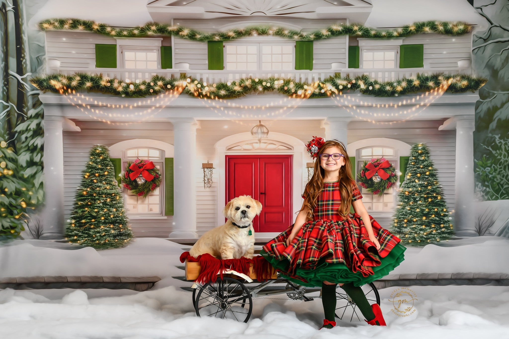 Couture gown rental: "Darling Plaid" Red Vintage Dress Cap Sleeve ( 5 Year - Petite 6 Year)