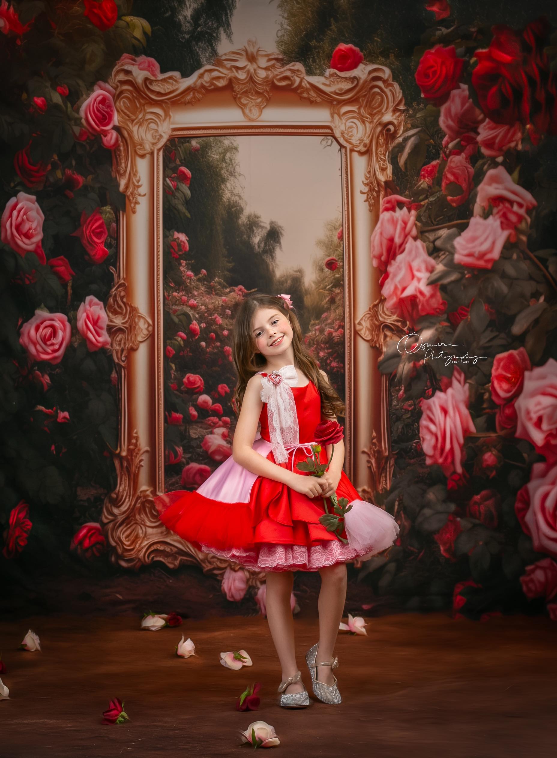"Love Struck " Couture Rental Dress Box Set - 2 dresses + Color block cape Dress 1 (8 Year - 9 Year up to a petite 10 year) Dress 2