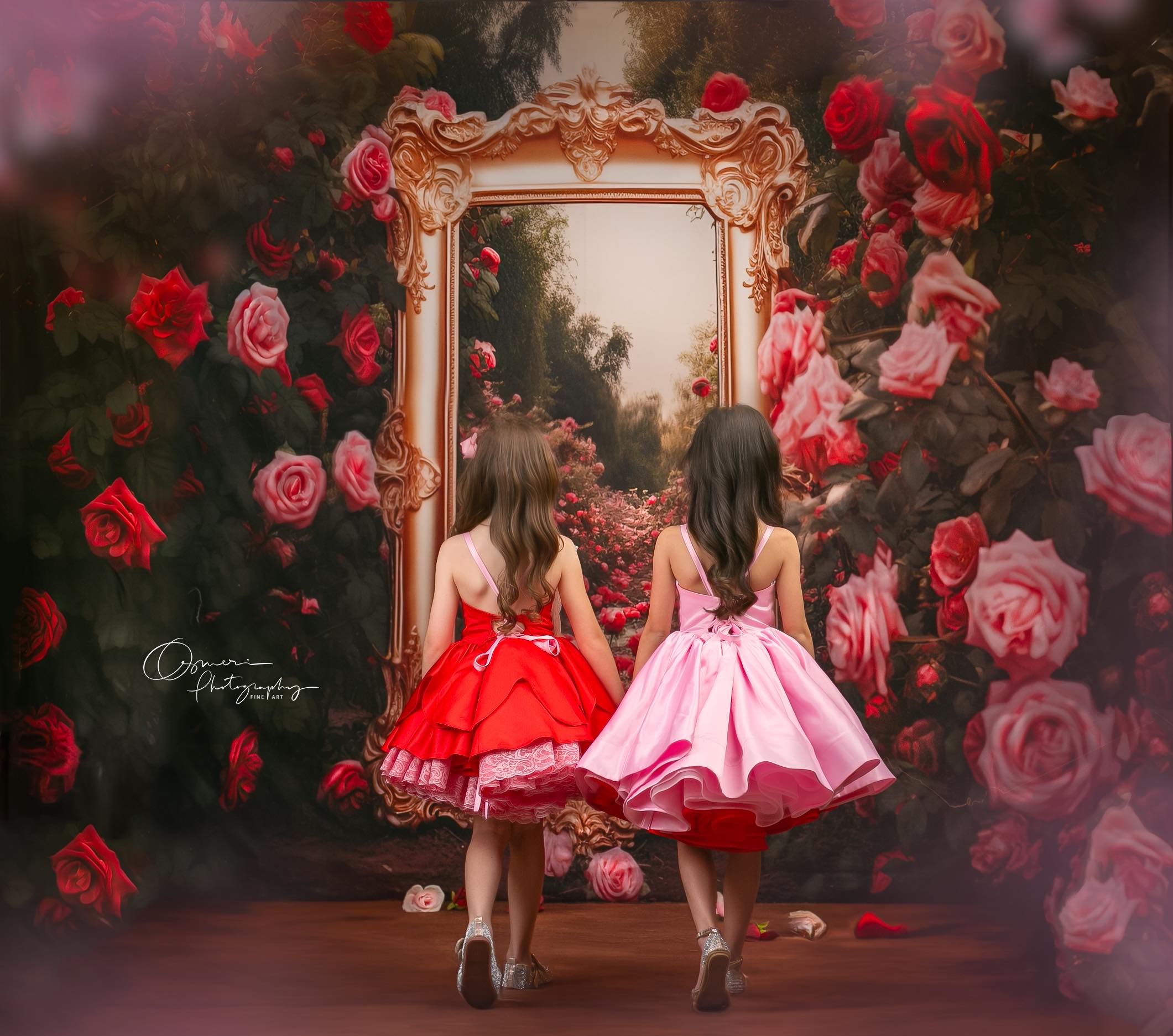"Love Struck " Couture Rental Dress Box Set - 2 dresses + Color block cape Dress 1 (8 Year - 9 Year up to a petite 10 year) Dress 2