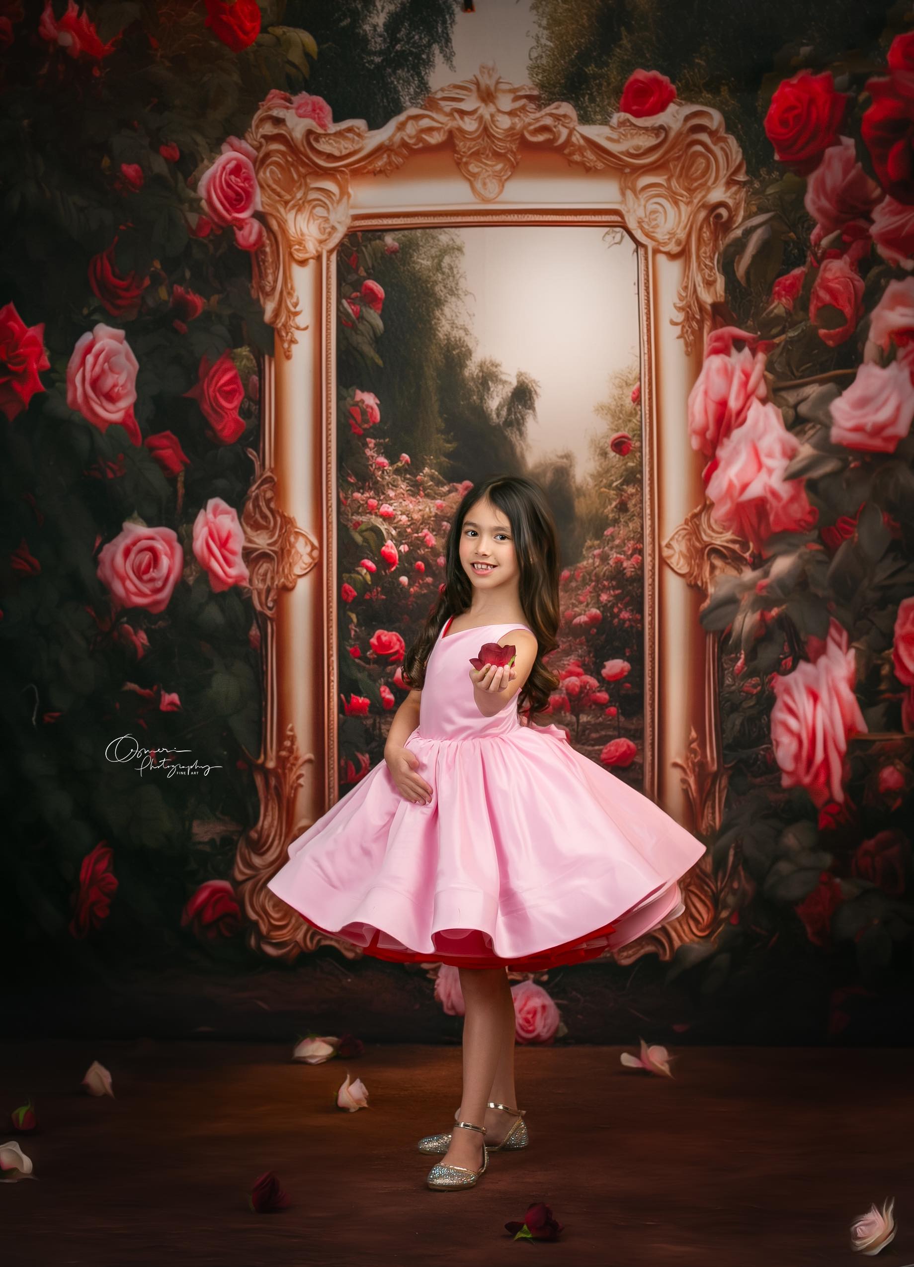 "Love Struck " Couture Rental Dress Box Set - 2 dresses + Color block cape Dress 1 (8 Year - 9 Year up to a petite 10 year) Dress 2