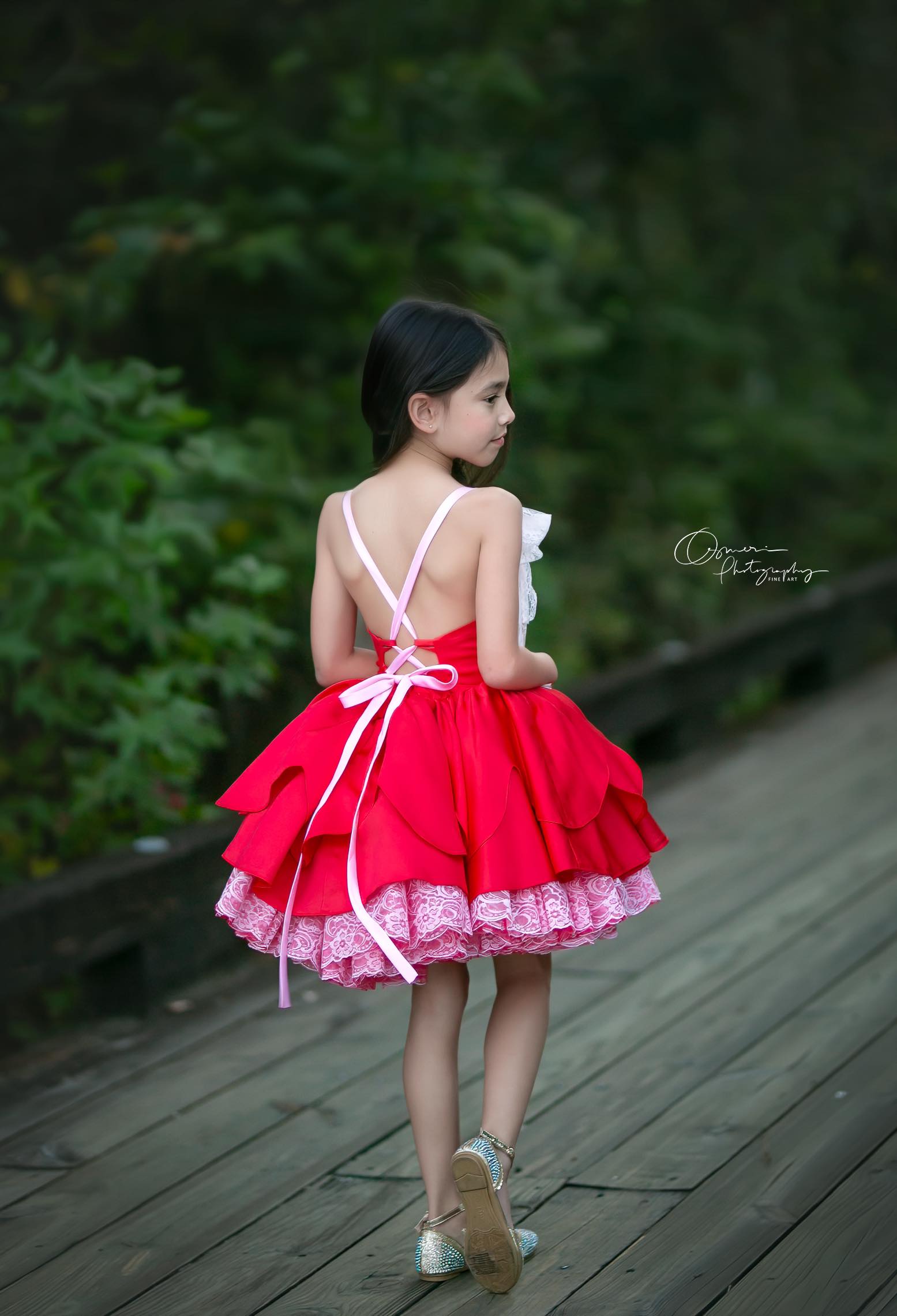 "Love Struck " Couture Rental Dress Box Set - 2 dresses + Color block cape Dress 1 (8 Year - 9 Year up to a petite 10 year) Dress 2