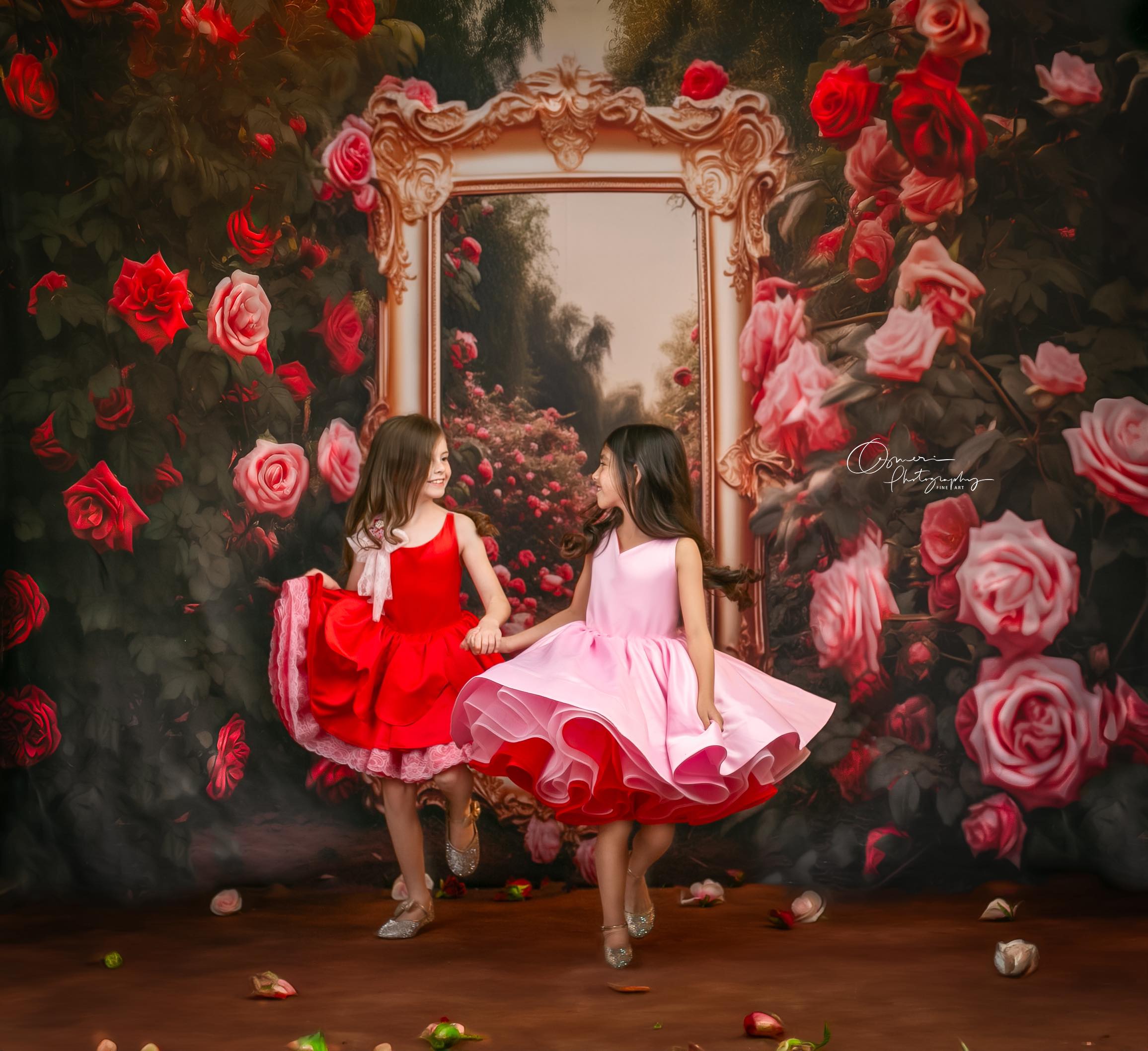 "Love Struck " Couture Rental Dress Box Set - 2 dresses + Color block cape Dress 1 (8 Year - 9 Year up to a petite 10 year) Dress 2