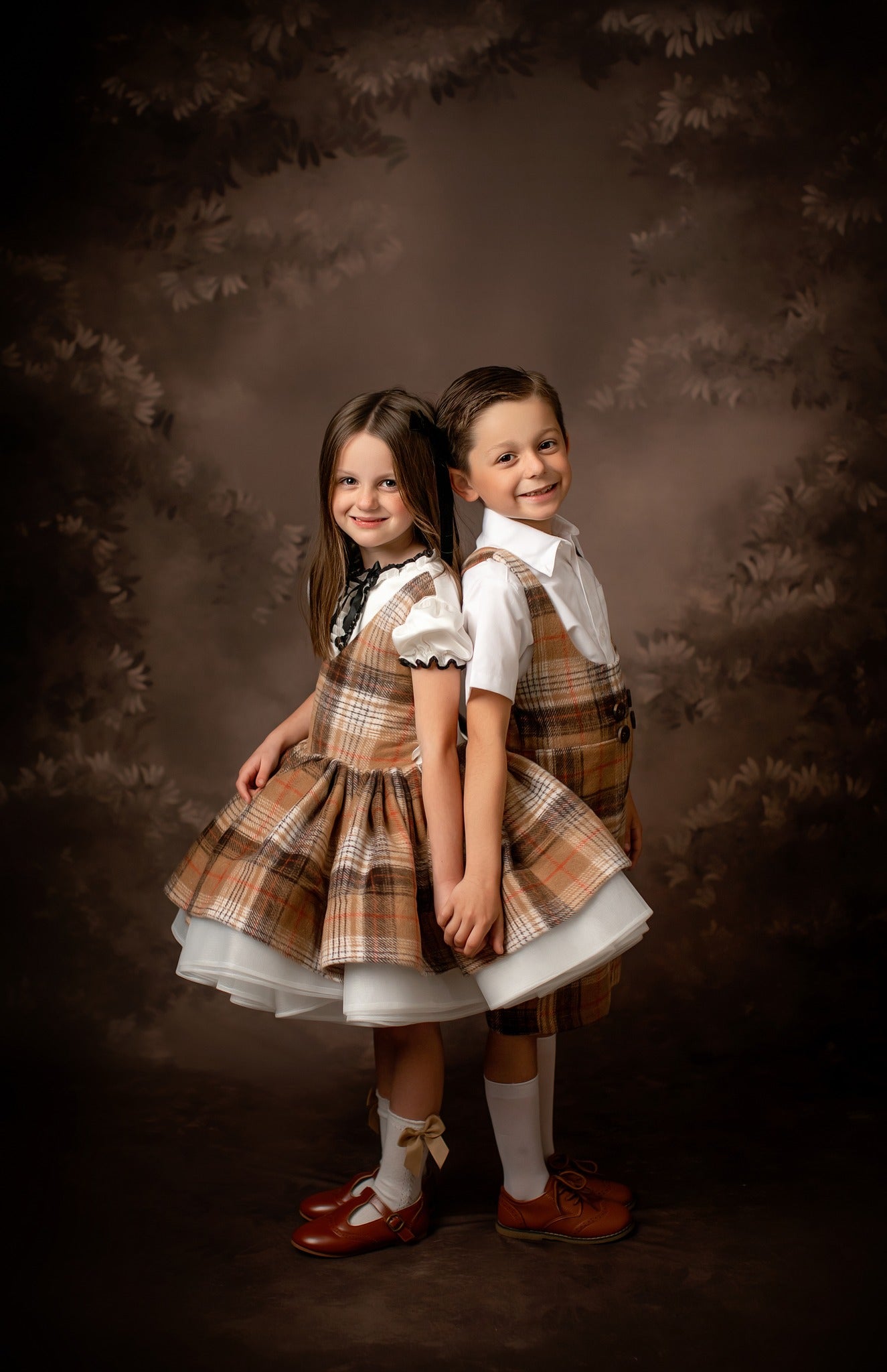 REMNANT BLACK PLAID can be made as a dress or suspender boys vintage shorts