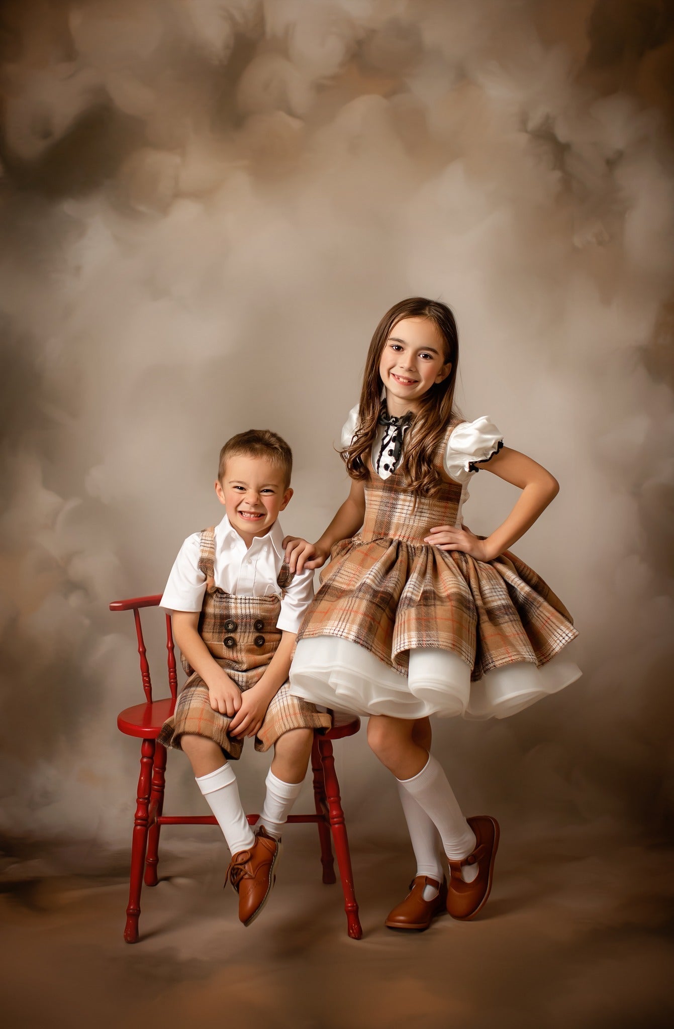 REMNANT Green PLAID can be made as a dress or suspender boys vintage shorts