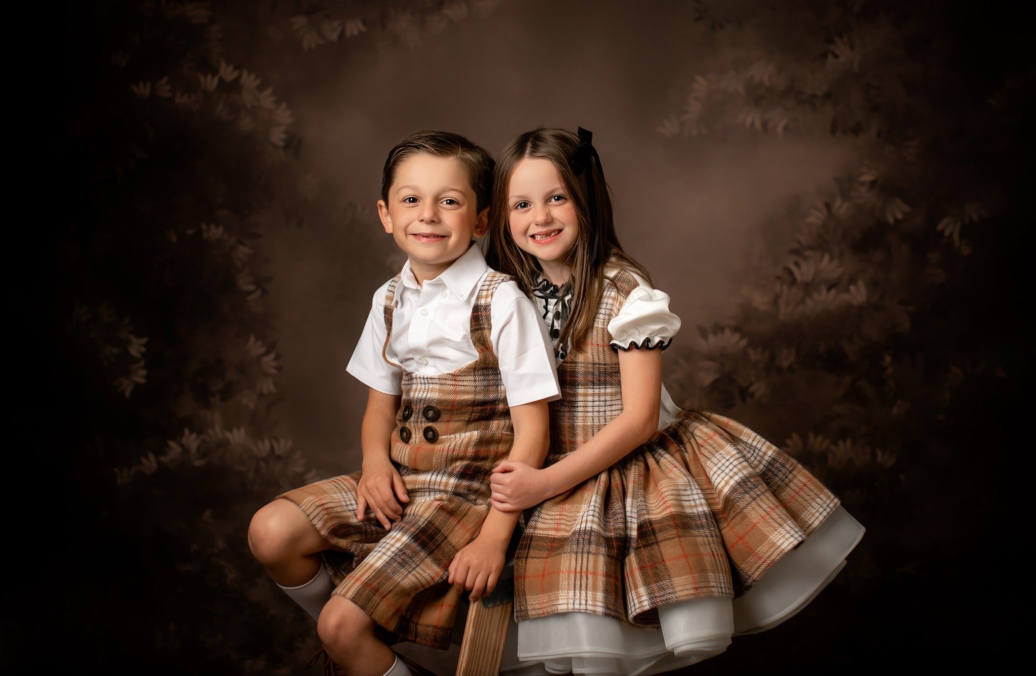 REMNANT BLACK PLAID can be made as a dress or suspender boys vintage shorts