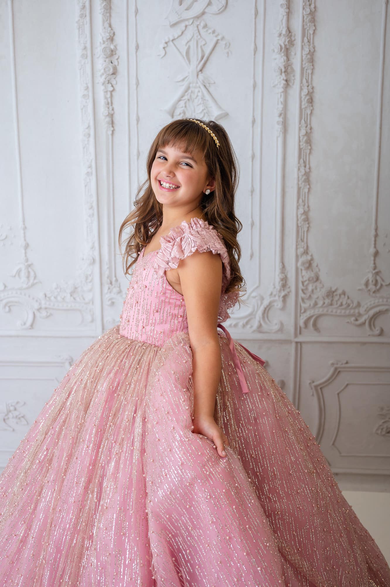 Twirl-Worthy Stassi Gown with Adjustable Back and Soft Tulle Skirt