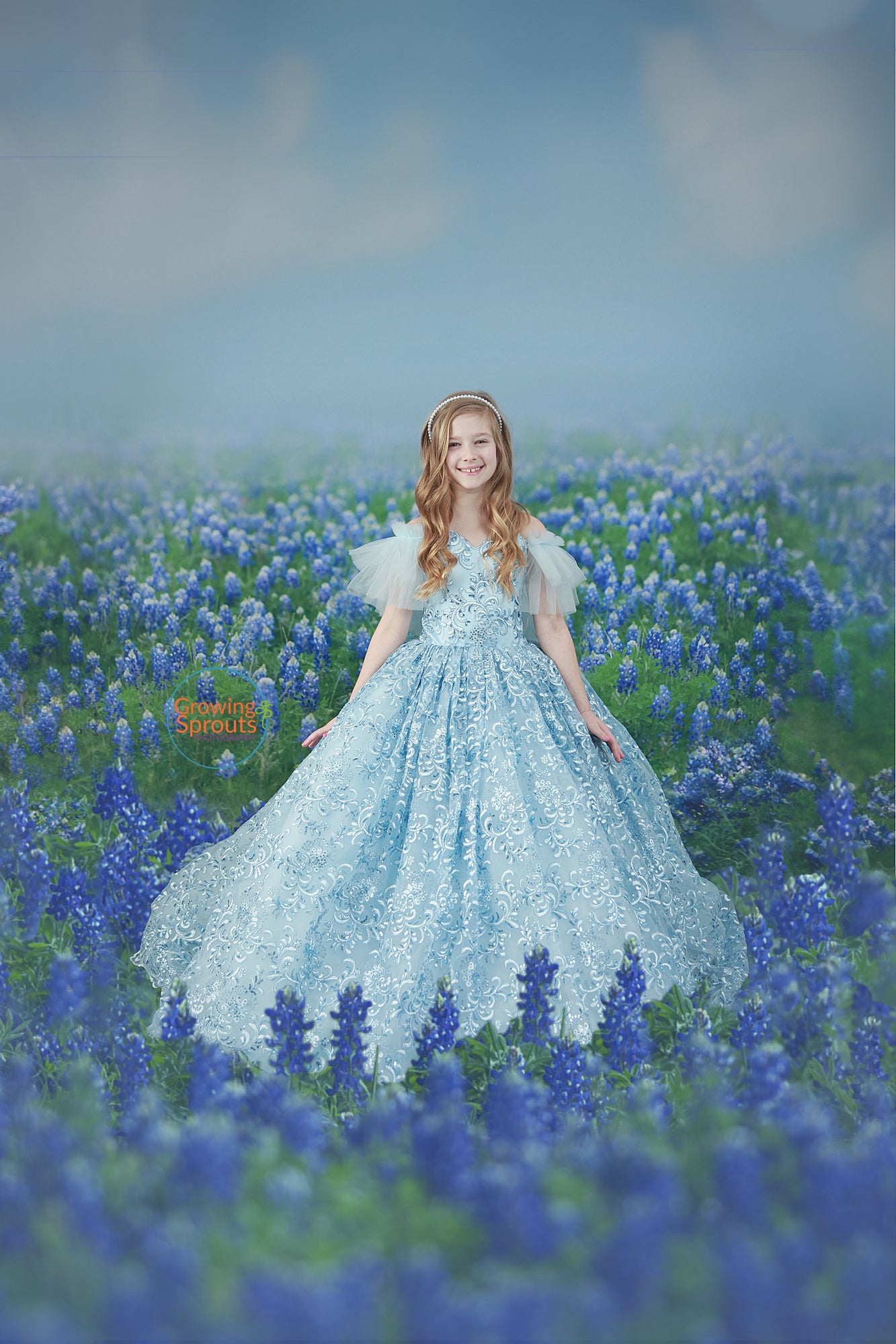 "ELOUISE" Couture Floor length gown (8 Year - 10 Year)