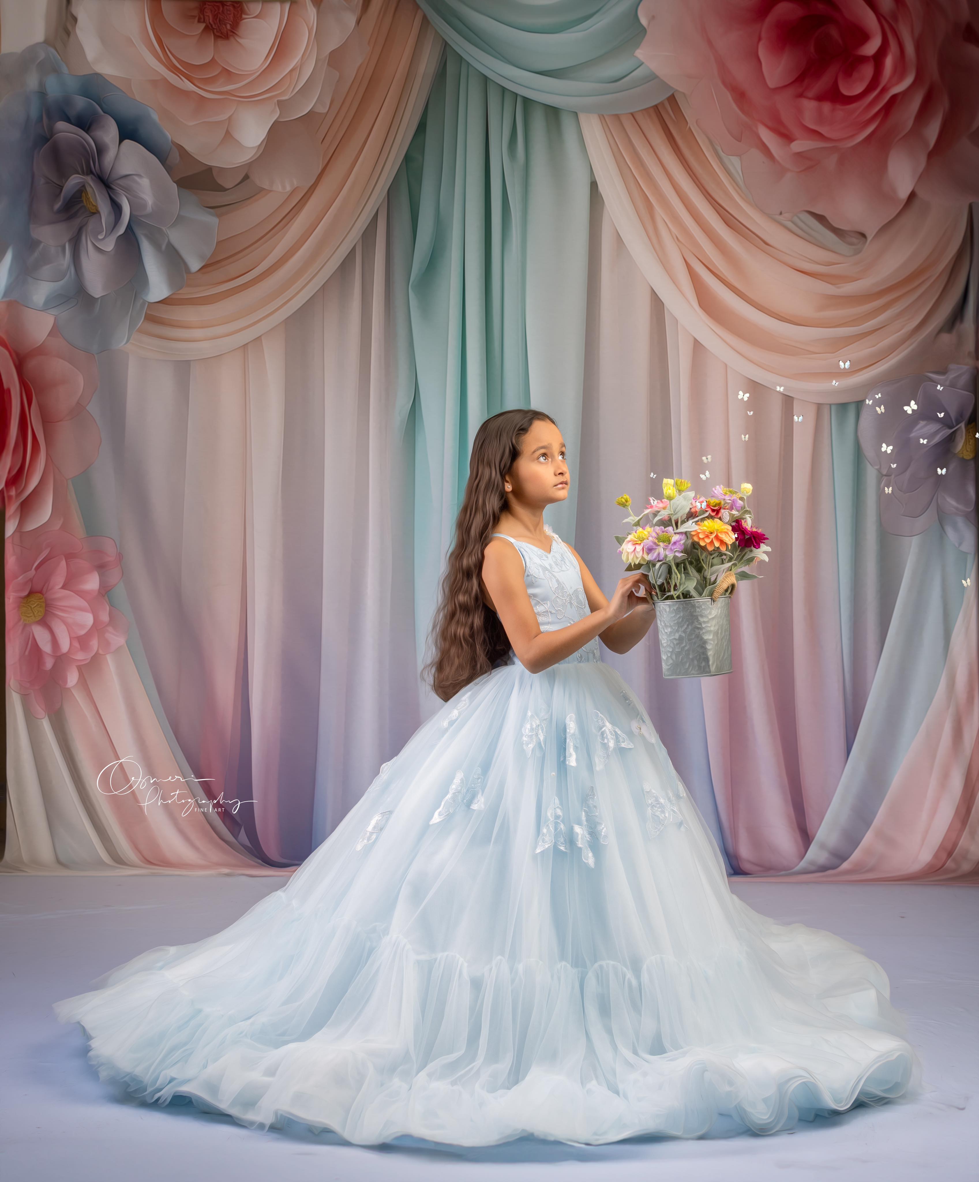Couture gowns and photography backdrops