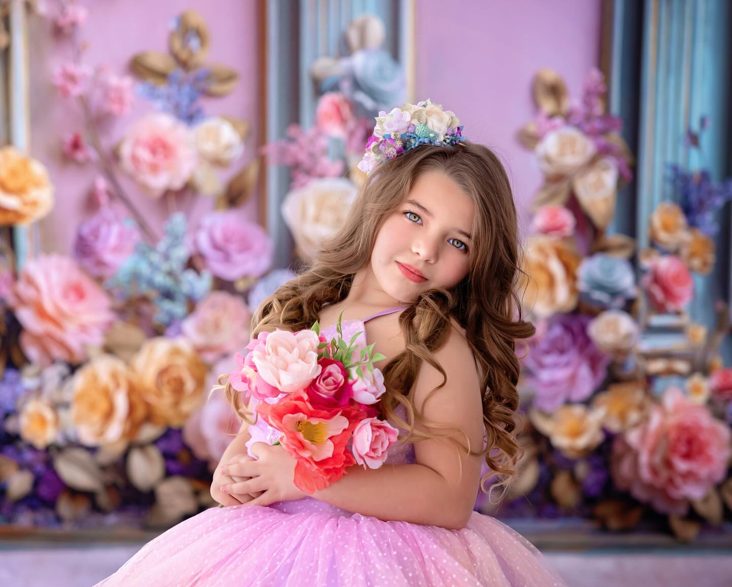 "Ombre Lilac Dream" High Low Length Dress (7 Year-Petite 8 Year)