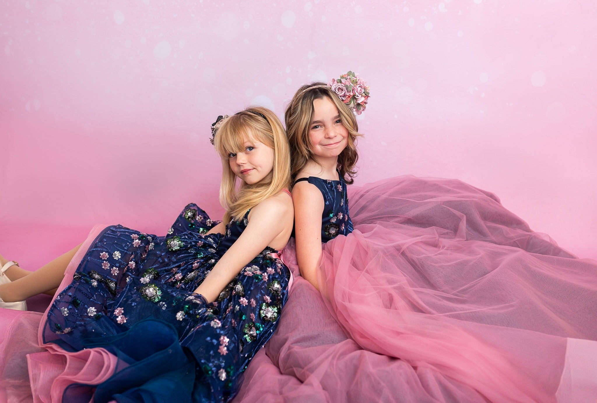 "Midnight Garden" - High Low Length Dress + cape ( 7 Year - Petite 9 Year)