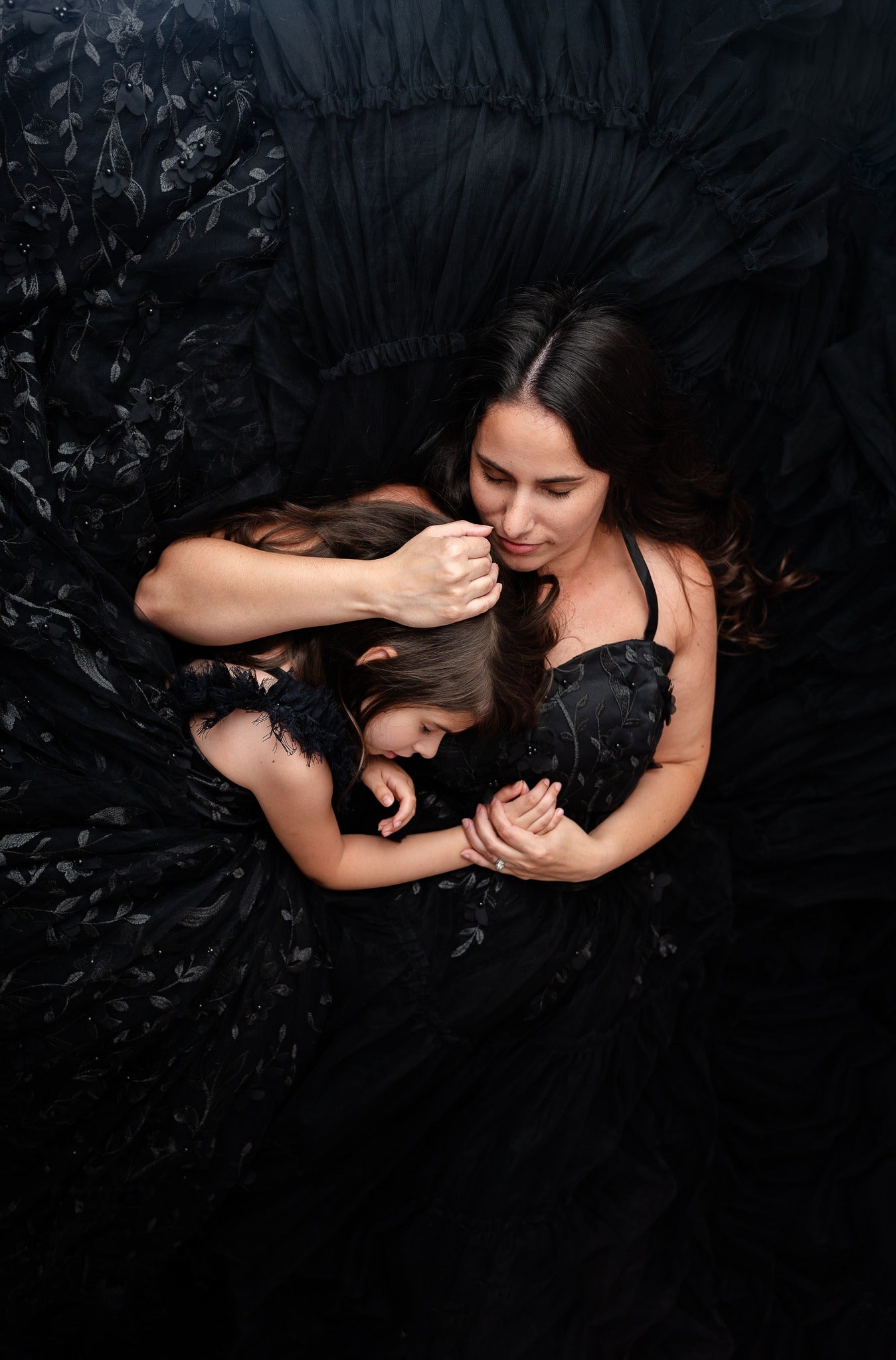 "Heavenly" Black Couture Rental Gown | Floor-Length Dress for Size 6 Years - Petite 7 Years