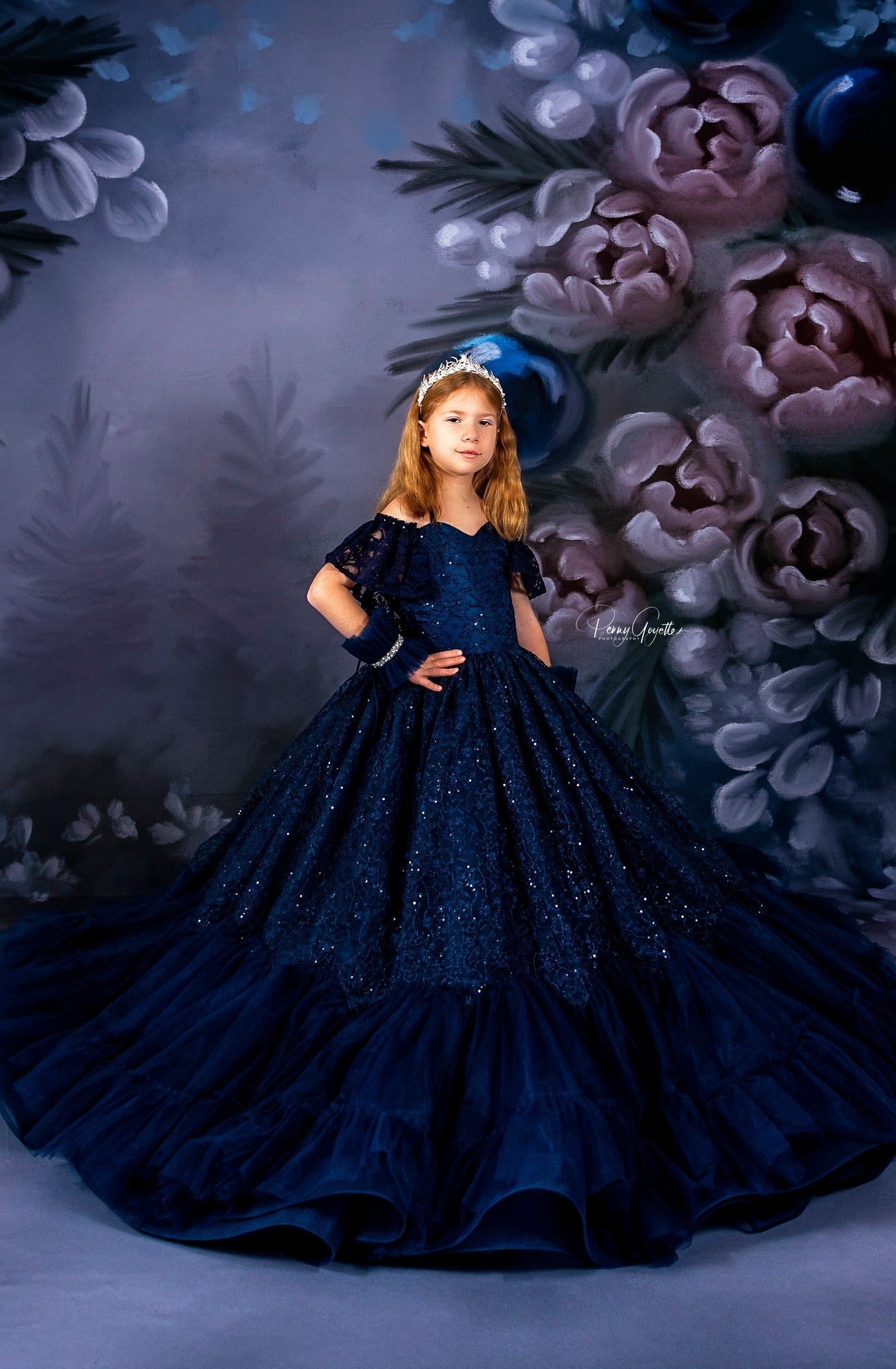 Penny Goyette Photography specializes in children's fine art portraits. They provide an extensive client closet of gowns and offer personalized consultations to ensure each session meets the client's vision.