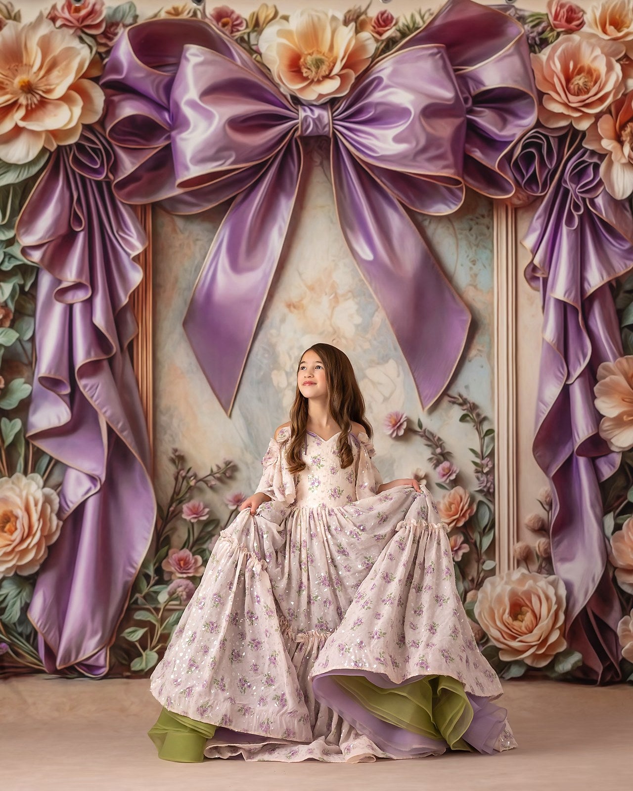 "Floor-length design of the Whispering Serenade gown exudes grace and sophistication."