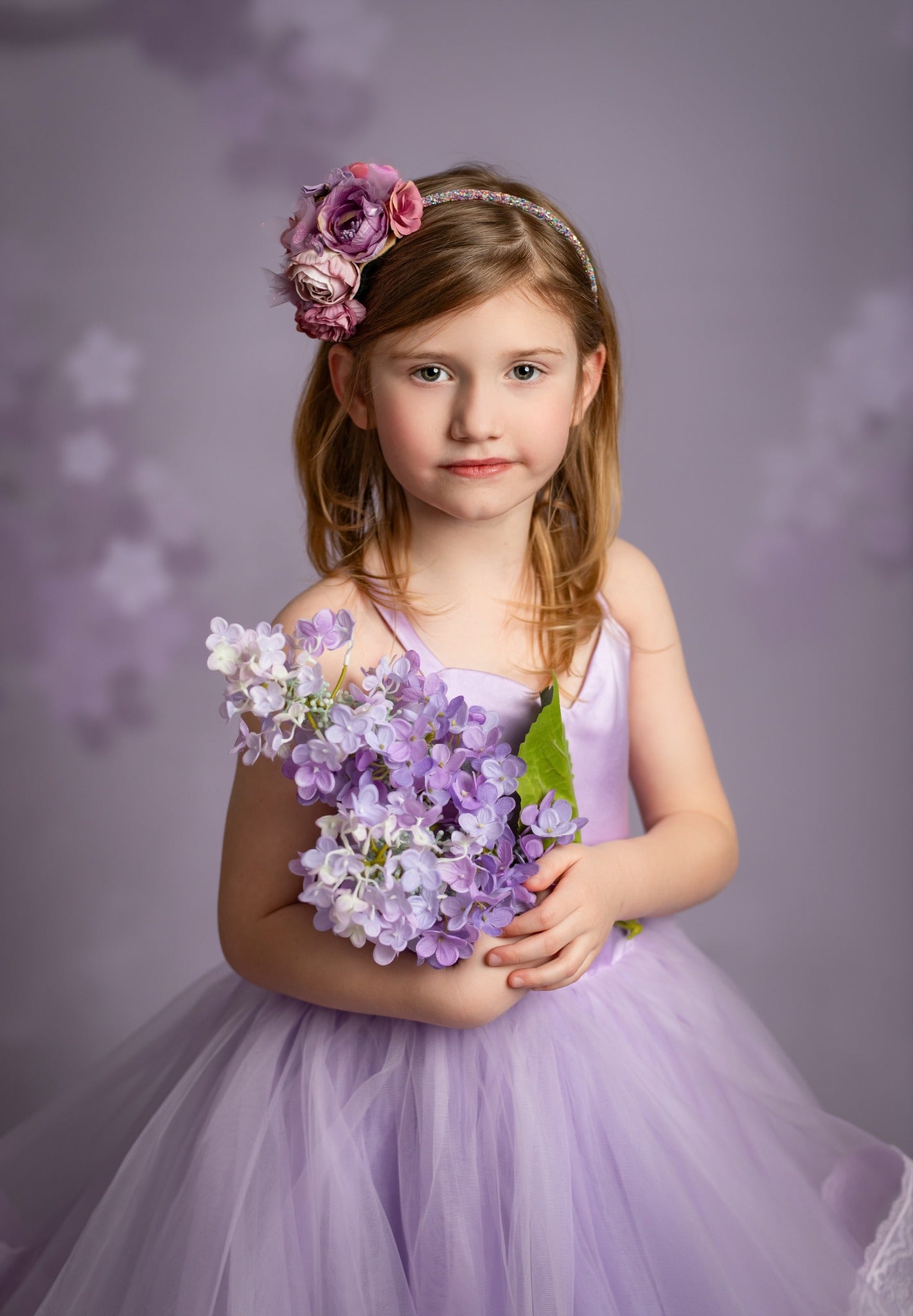 Elegant Cascade gown with a flowing, floor-length skirt for timeless style.