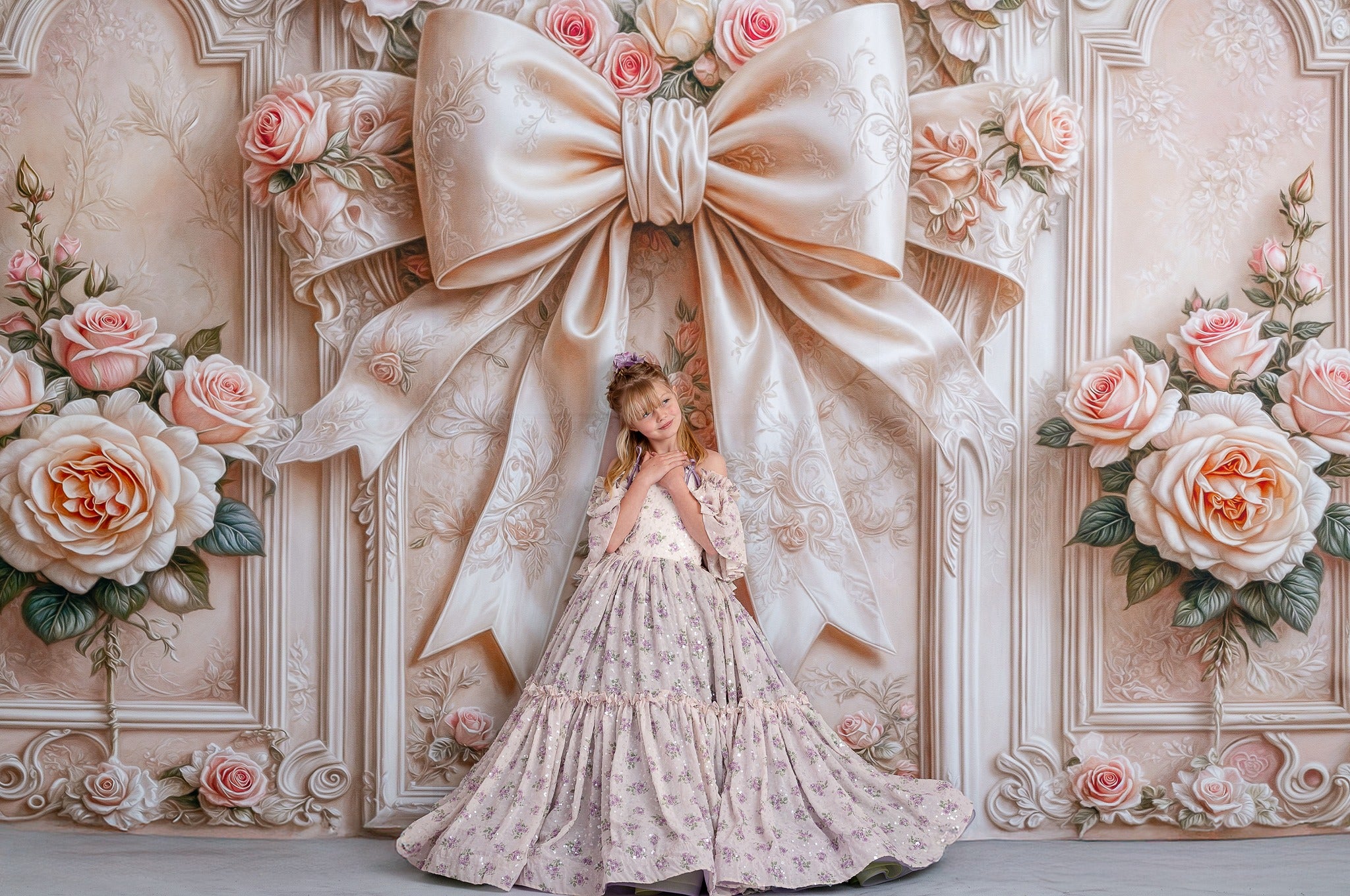 Whispering Serenade – Floor-Length Gown (7-Year to 8-Year)