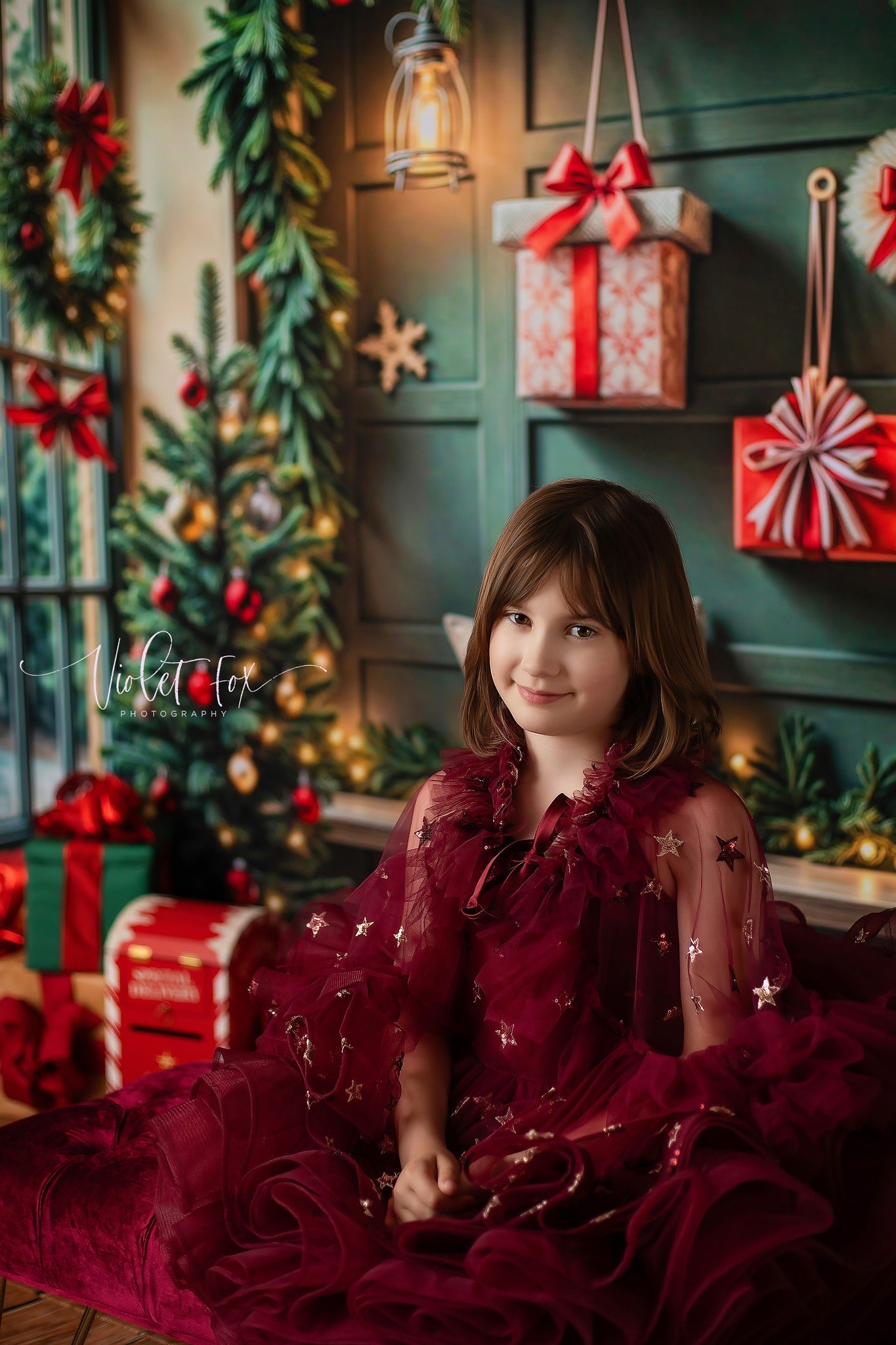 Close-up of the cape and embroidered details.