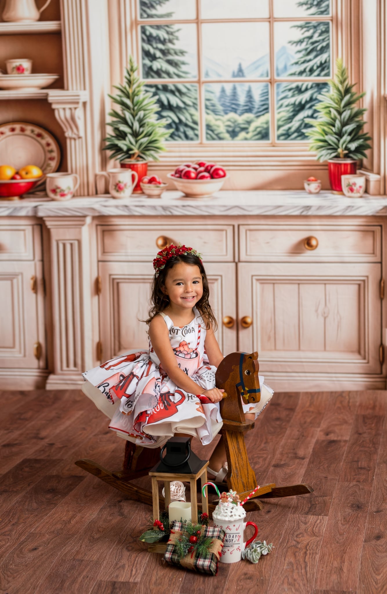 Warm and soft Christmas dress perfect for winter photos