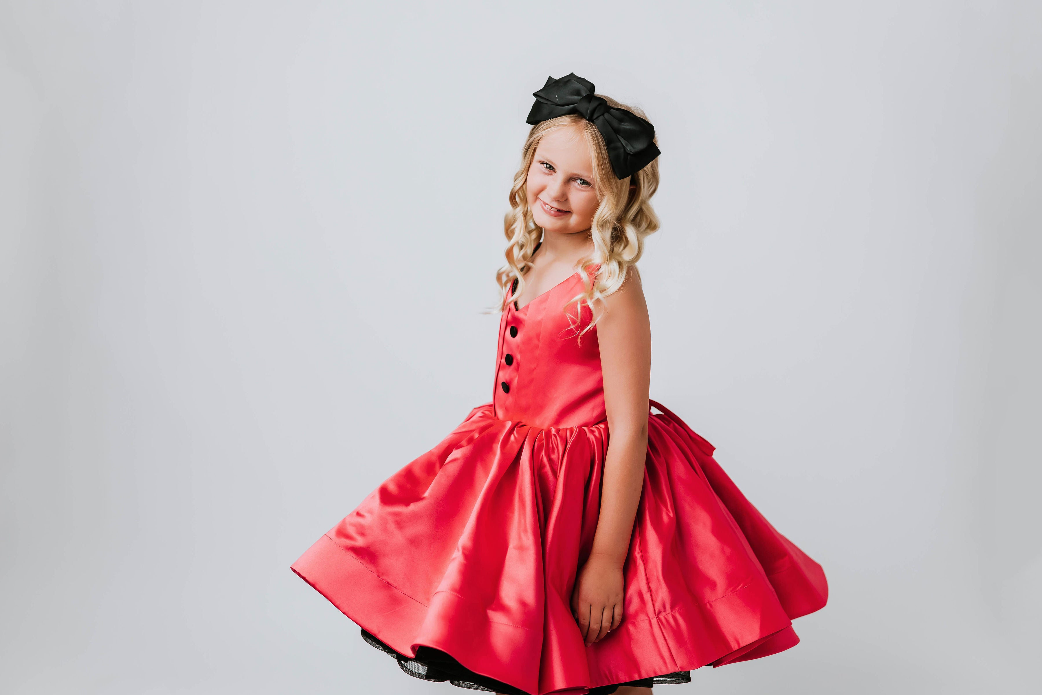 Reversible "Dolly" Pink/black Petal Length Dress - Editorial Dress, Couture Gown, Special Occasion Dress