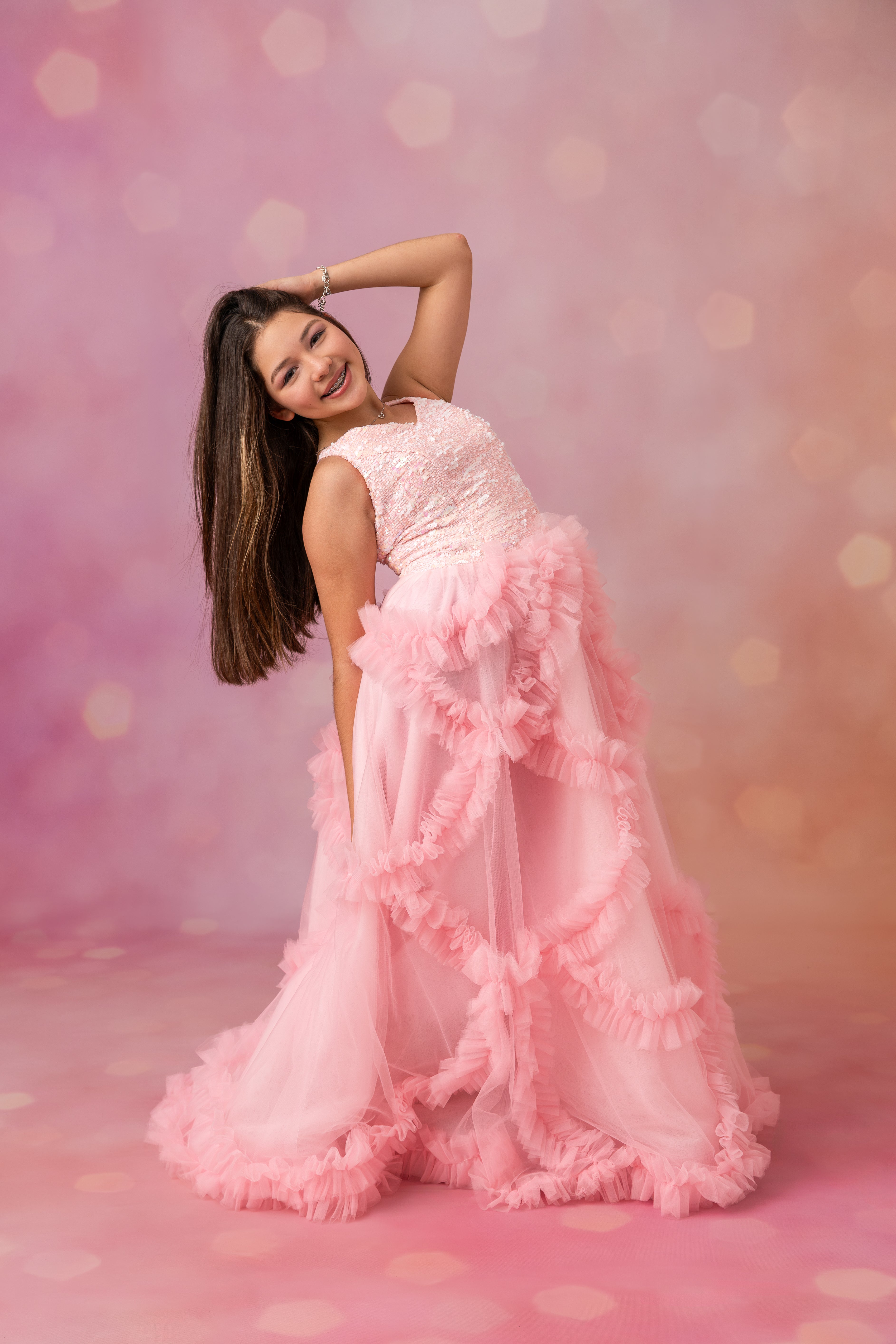 "Speak Now Gown" -Floor Length Gown-Tulle Skirt - (14 year-Adult 2)
