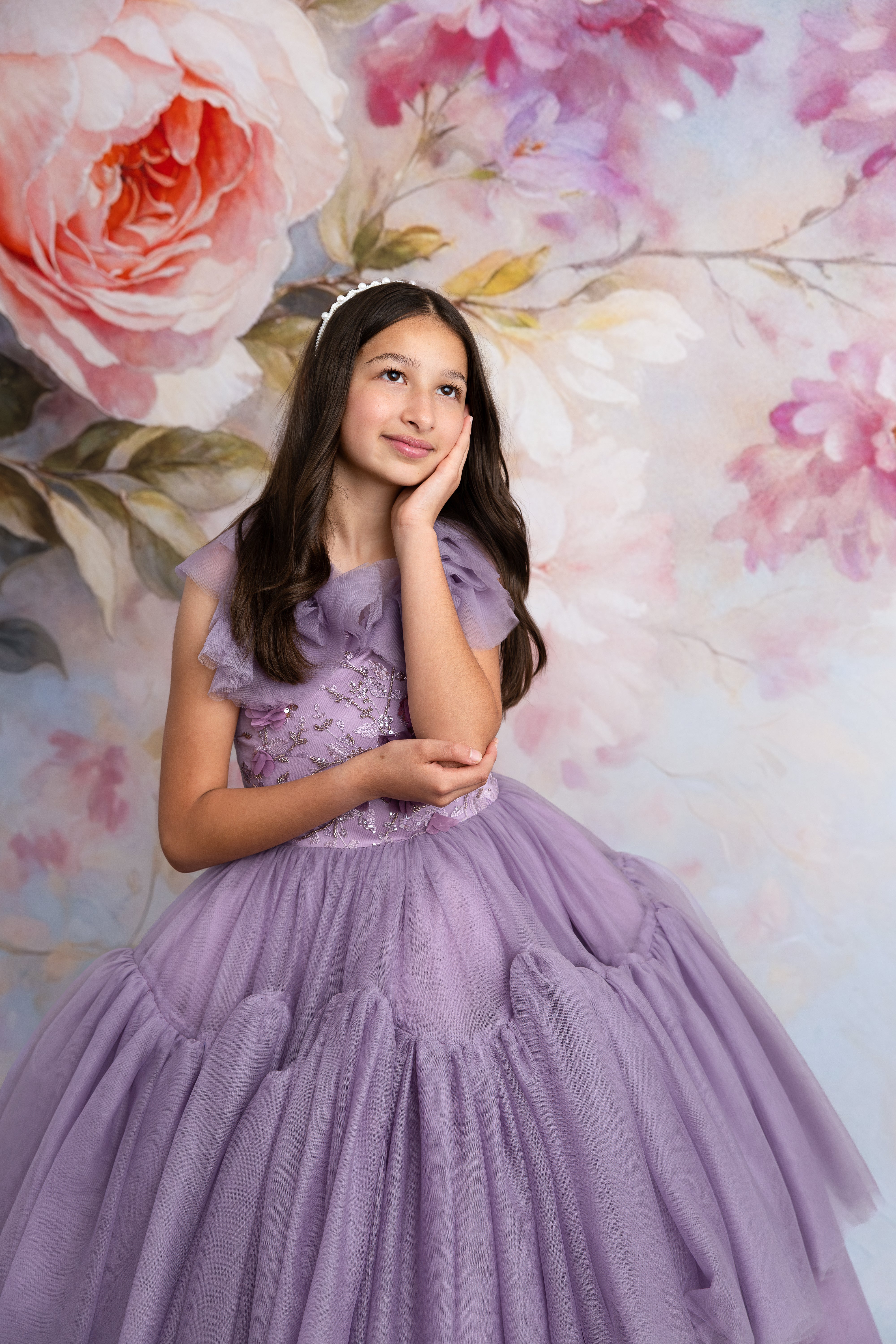 "Violet Grace" Floor Length Gown (10 Year - 11 Year)