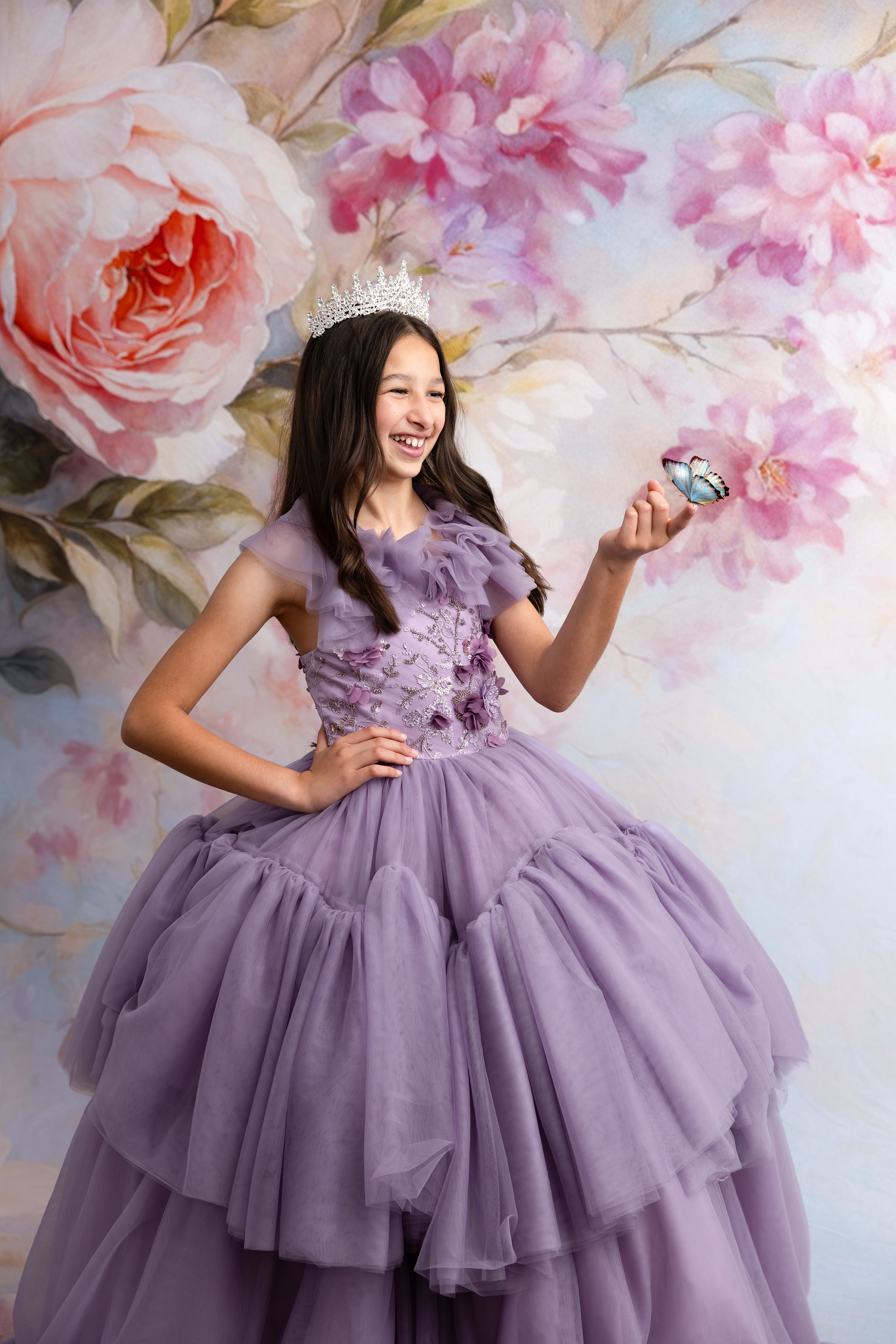 "Violet Grace" Floor Length Gown (10 Year - 11 Year)