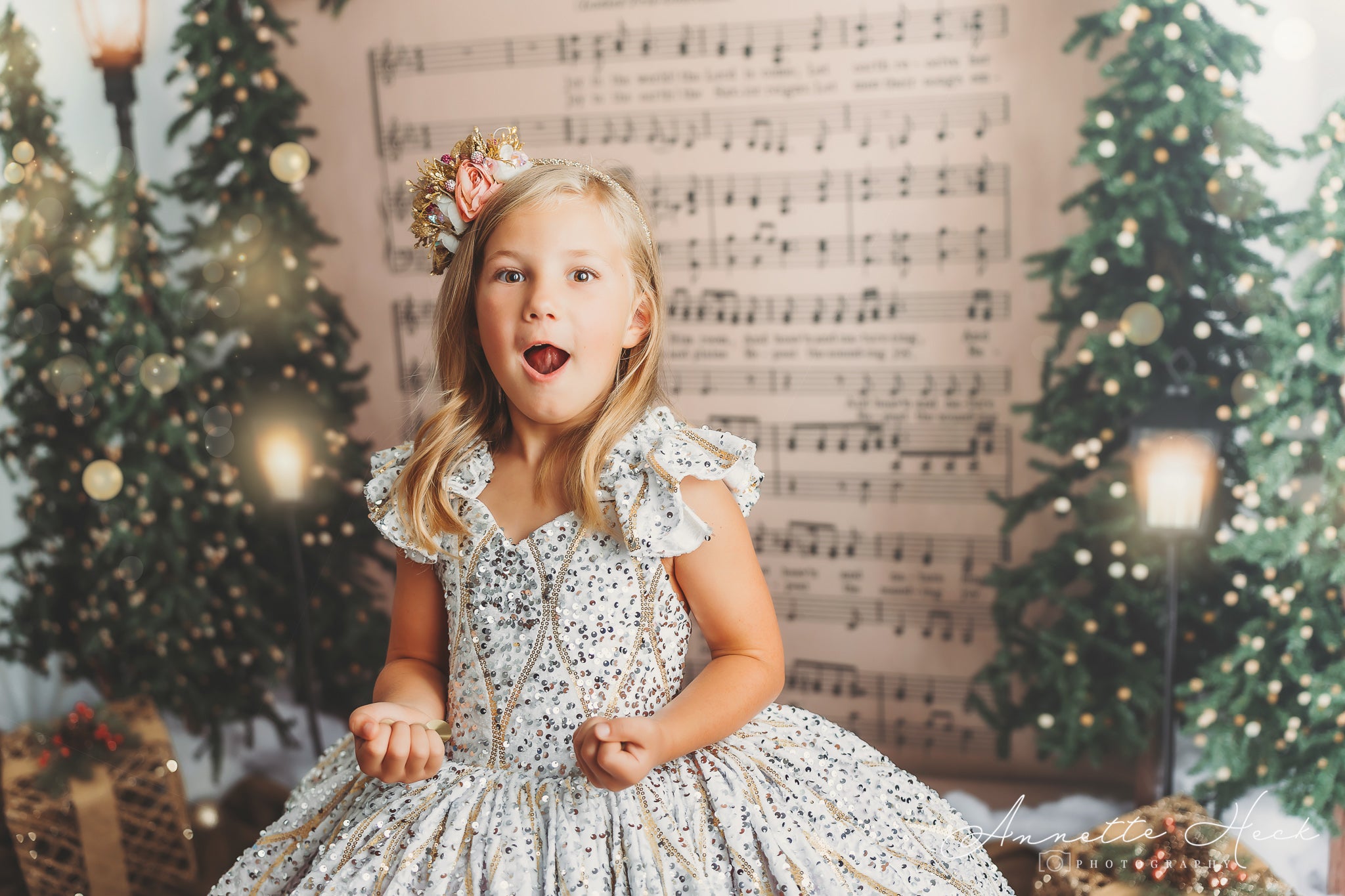 RETIRED RENTAL EUC will not make again OOAK "Sweetheart Dance" - White Petal Length Dress ( 6 Year - Petite 7 Year)