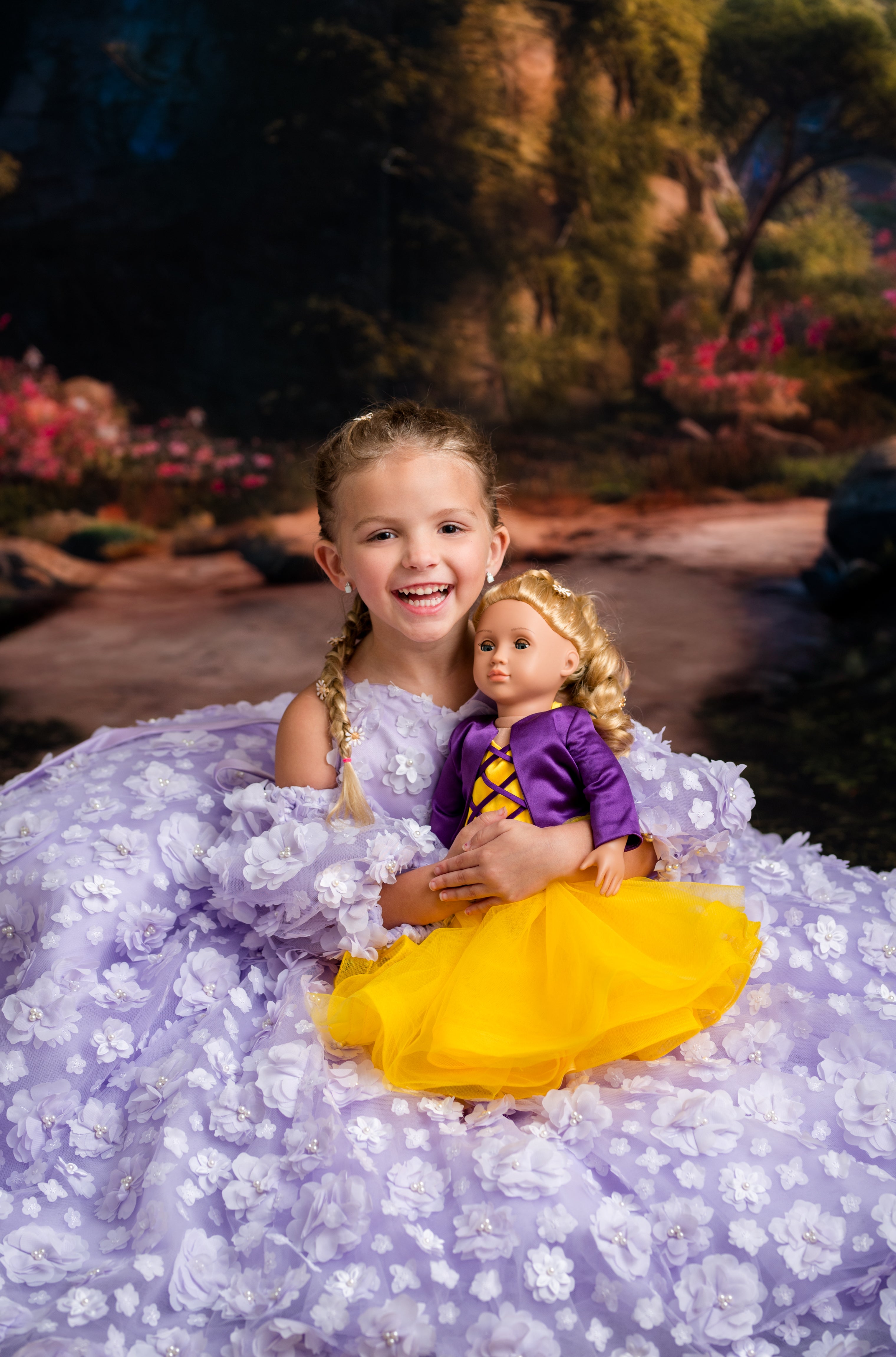 Leia's Kids (Princess Marigold) Doll Gown and Jacket | Floor-Length | Custom Colors