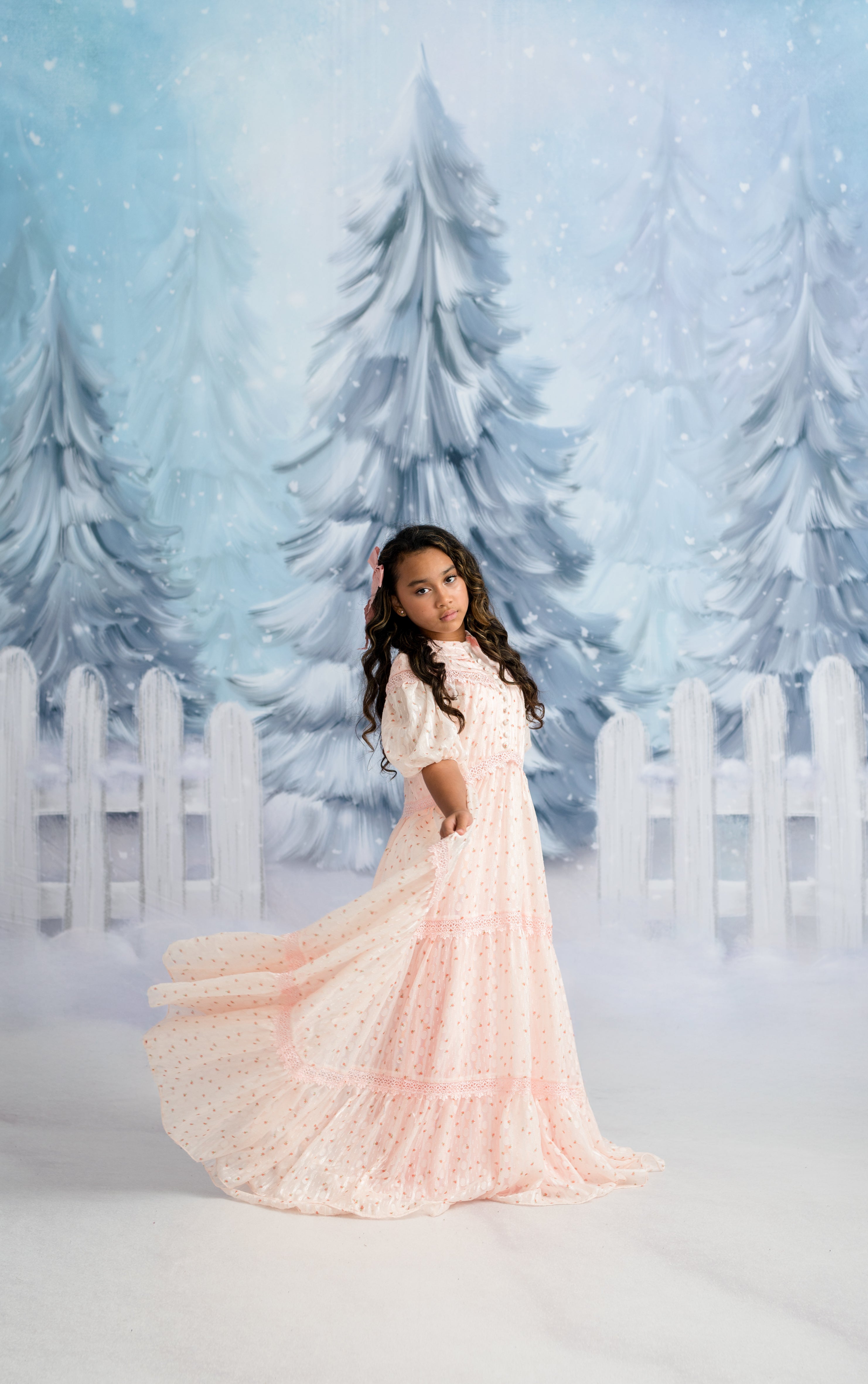 Sugar Rosette – Floor-Length Gown with Matching Slip | Girls (7Y–Petite 10Y)