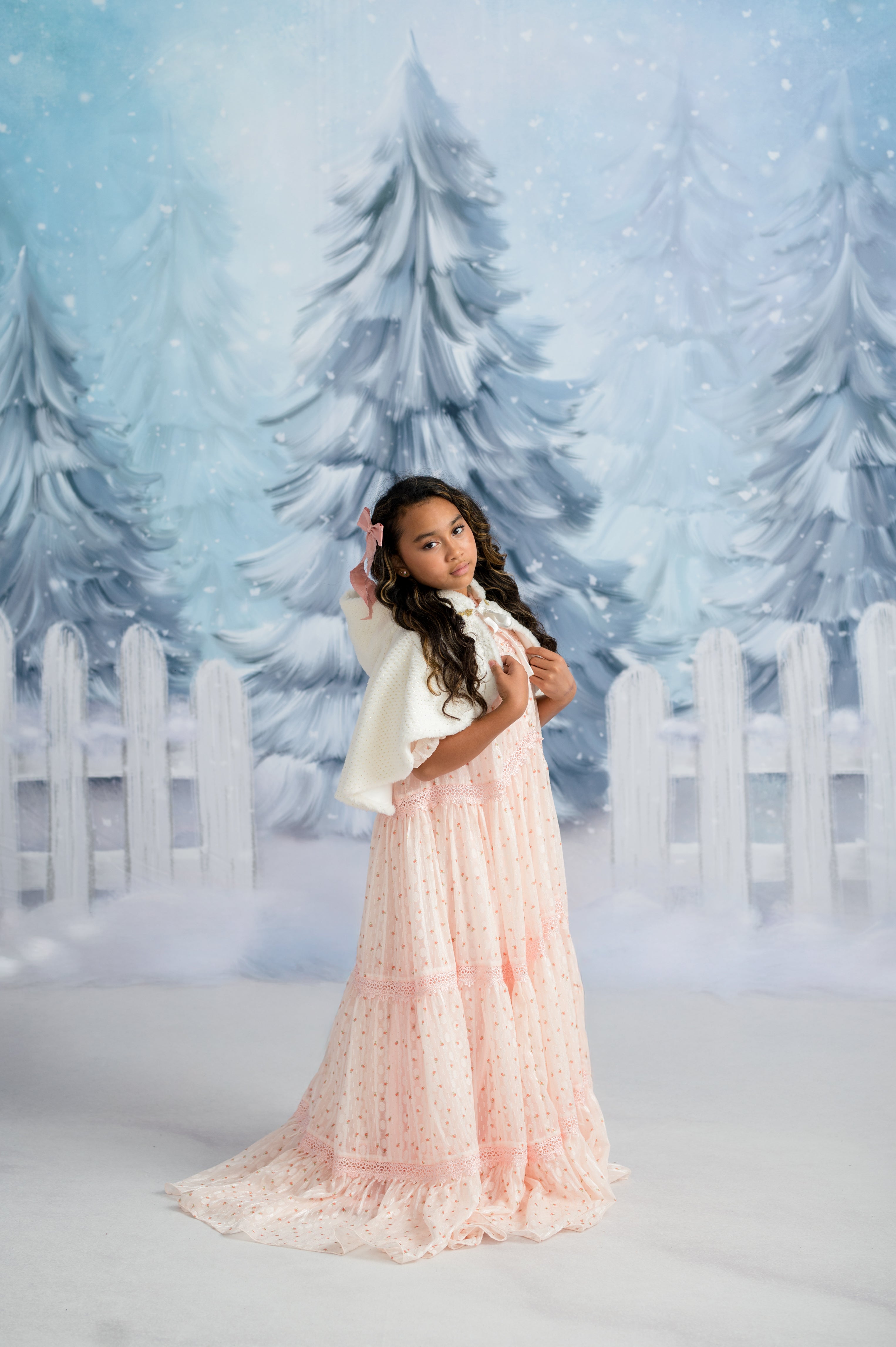 Sugar Rosette – Floor-Length Gown with Matching Slip | Girls (7Y–Petite 10Y)